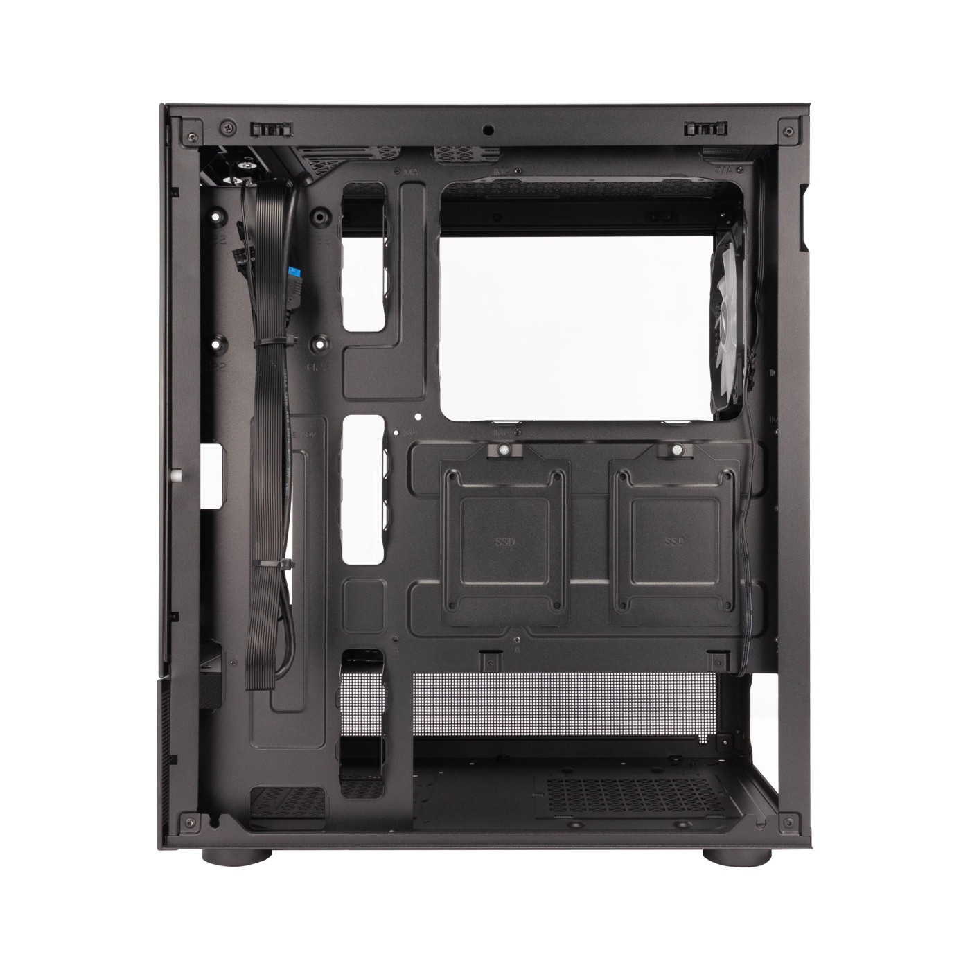 Корпус 1stPlayer Mi7-A-BK-2F7R-1F7 Black без БП