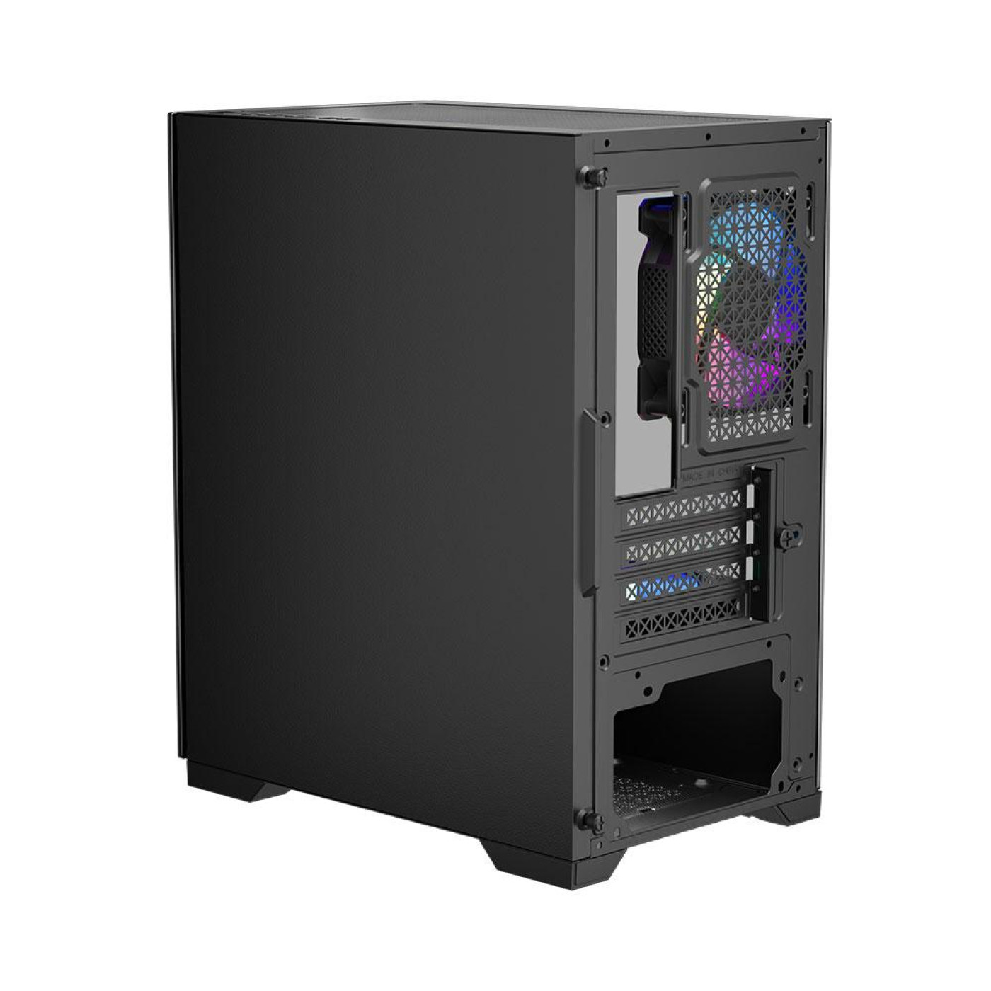 Корпус 1stPlayer X2-M-BK-4F1 Black без БП (X2-M-BK-4F1)