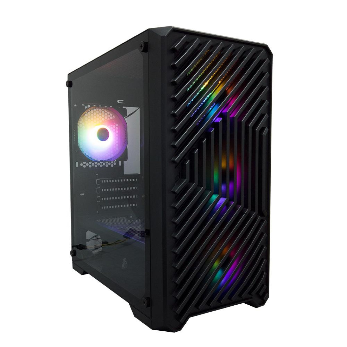 Корпус 1stPlayer T5-BK-4F1 Black без БЖ (T5-BK-4F1)