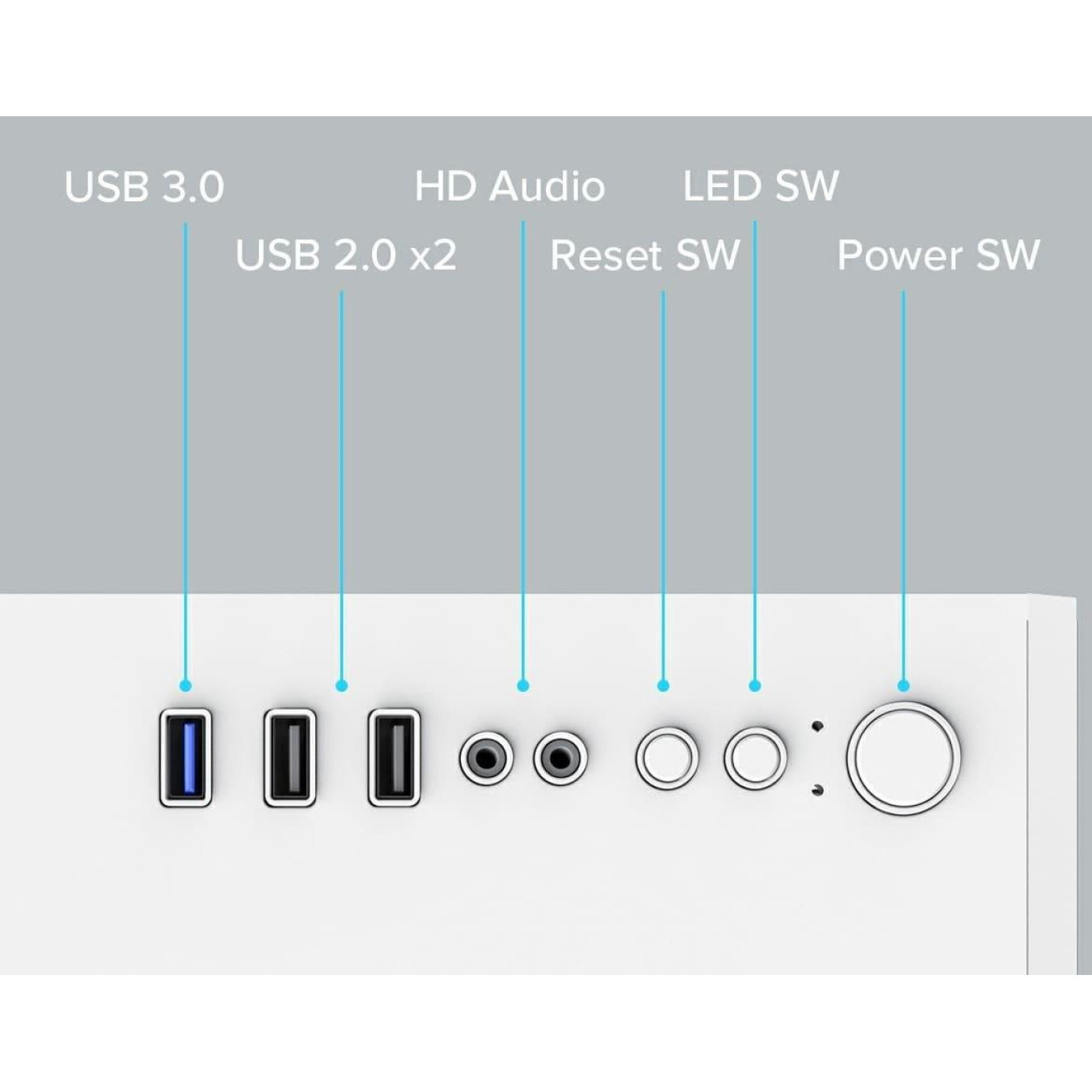 Корпус GameMax Infinity Mini White (Infinity Mini White) Без БП