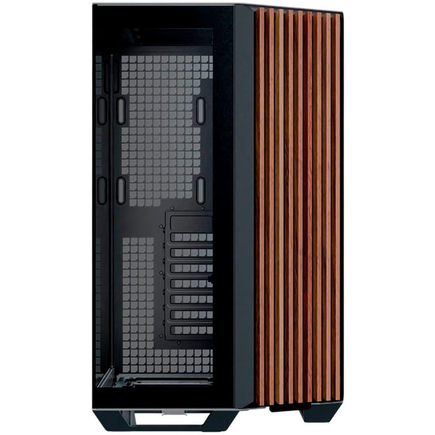 Корпус APNX V1-W Tempered Glass без БП Black/White/Wood (APCM-VI01103.M1)