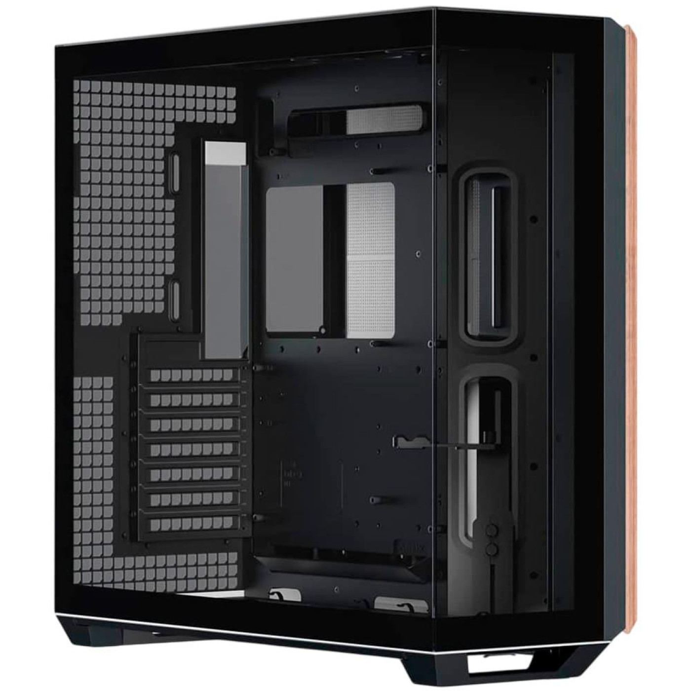 Корпус APNX V1-W Tempered Glass без БП Black/White/Wood (APCM-VI01103.M1)