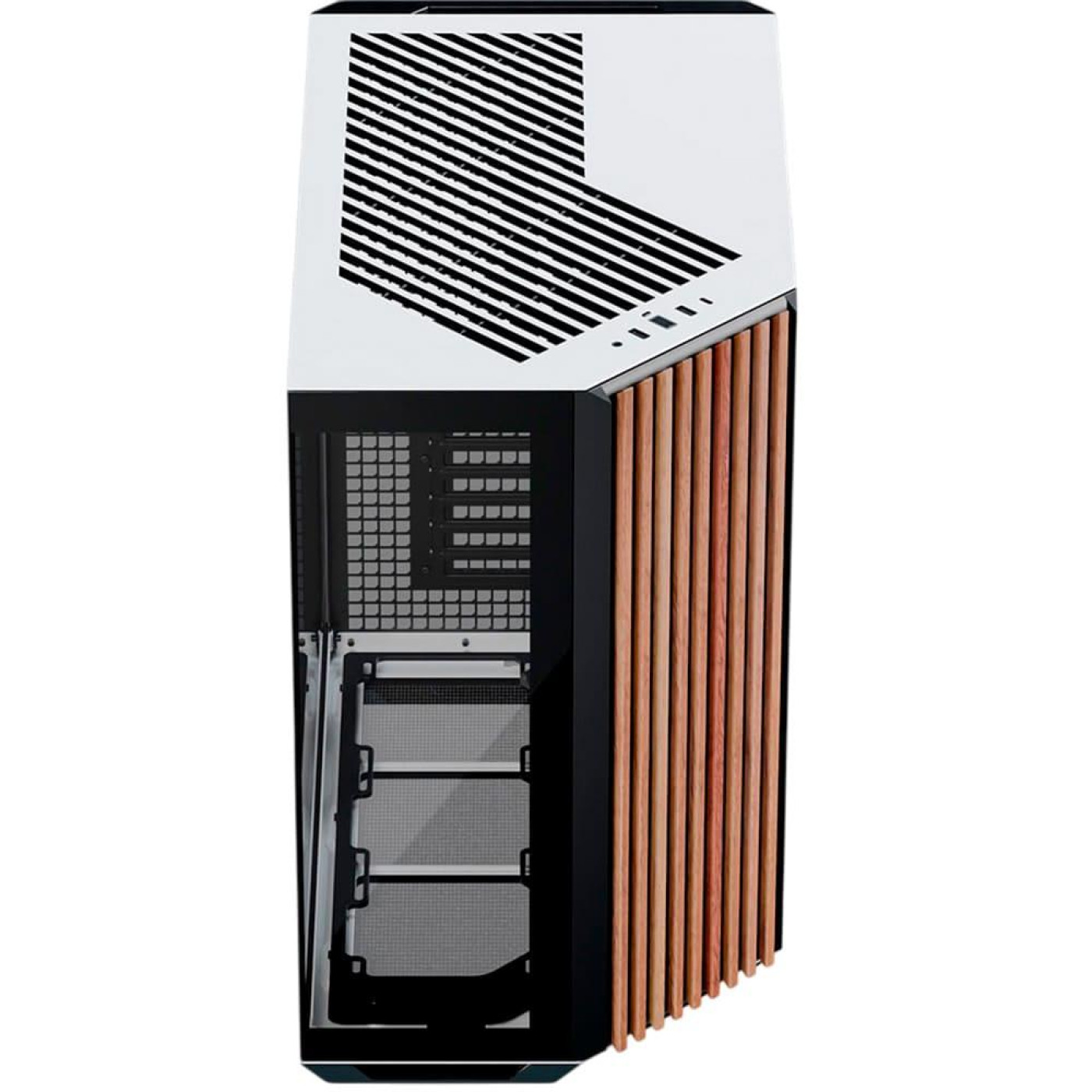 Корпус APNX V1-W Tempered Glass без БП Black/White/Wood (APCM-VI01103.M1)