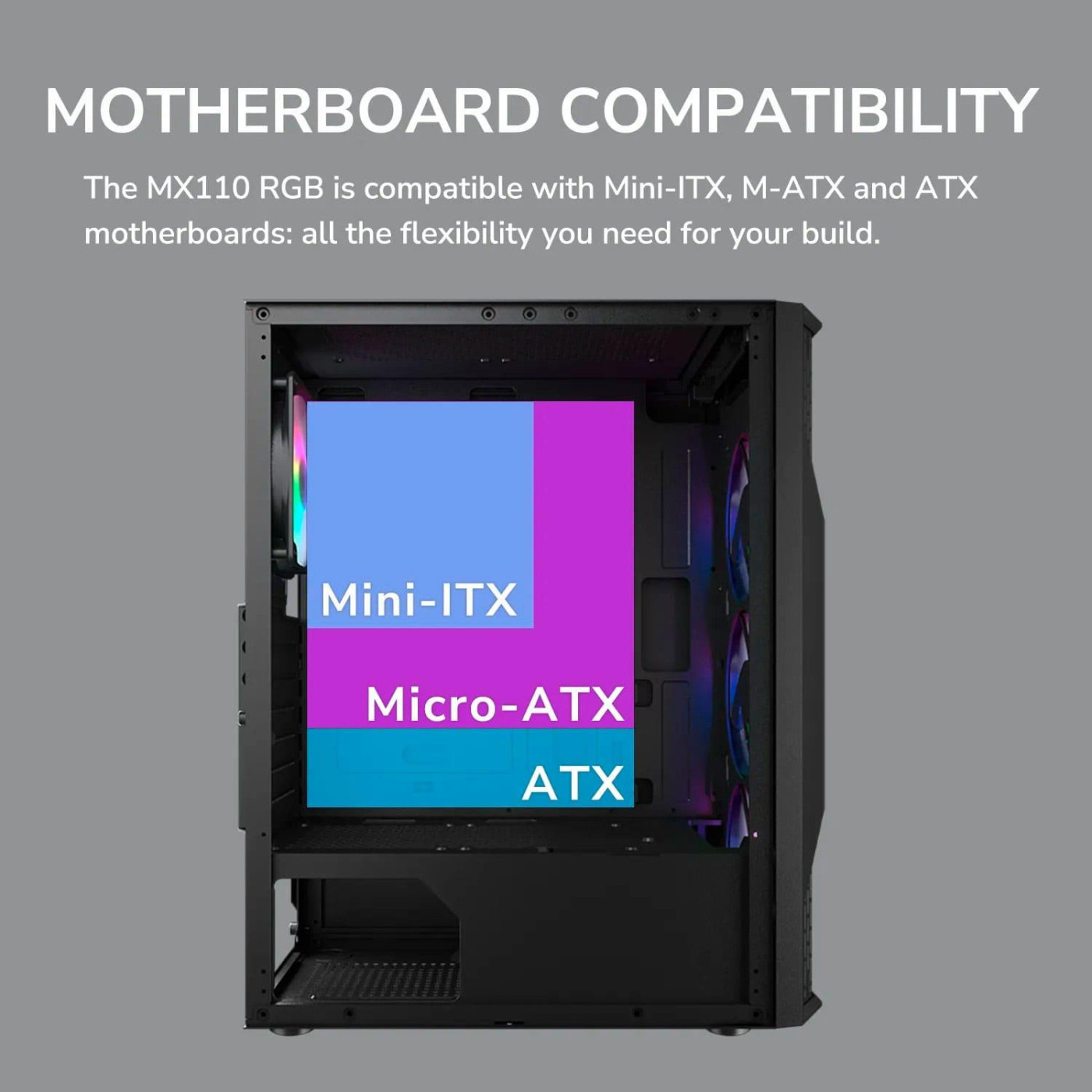 Корпус Cougar MX110 Uniface RGB Black (MX110 RGB) U1