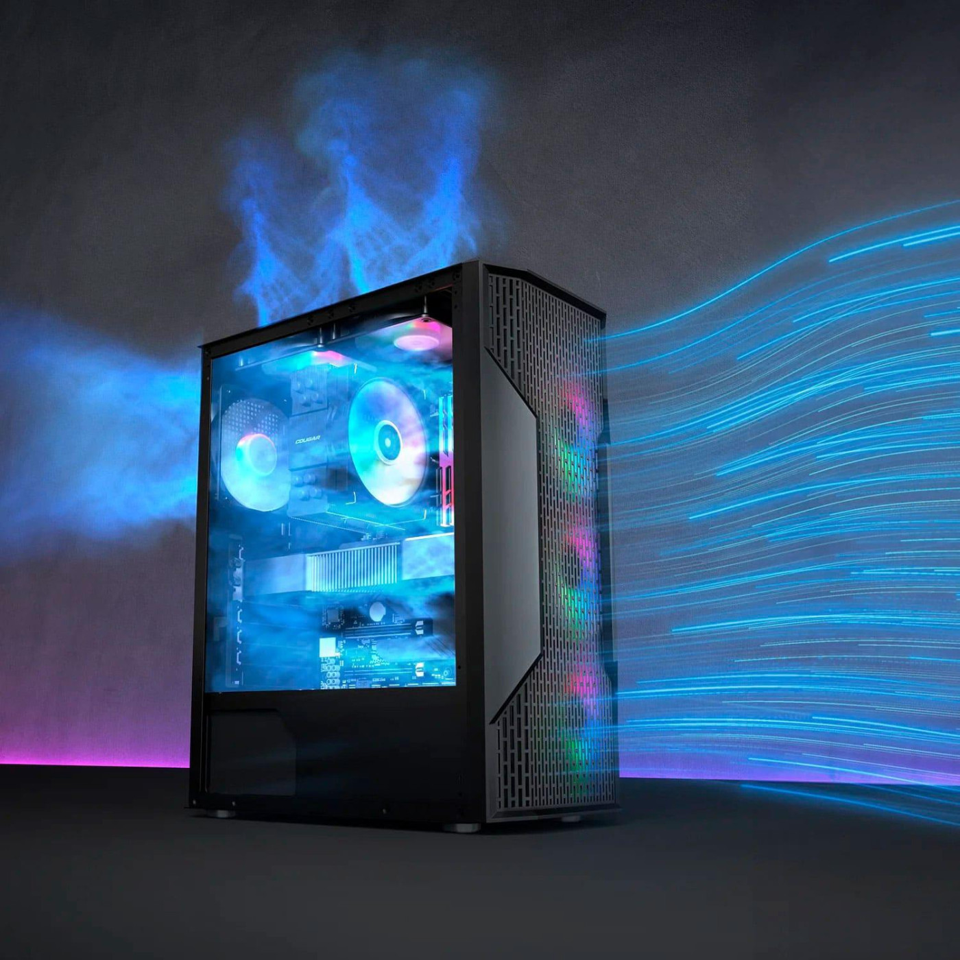 Корпус Cougar MX110 Uniface RGB Black (MX110 RGB) U1