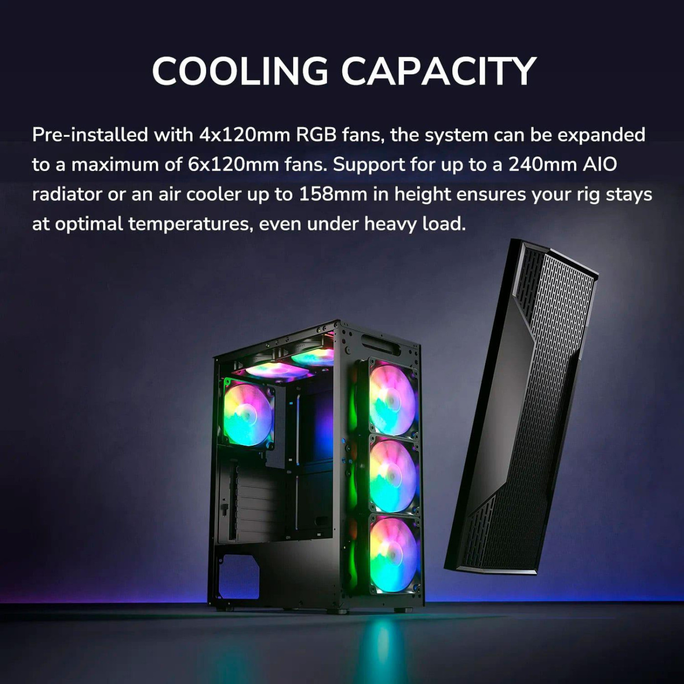 Корпус Cougar MX110 Uniface RGB Black (MX110 RGB) U1