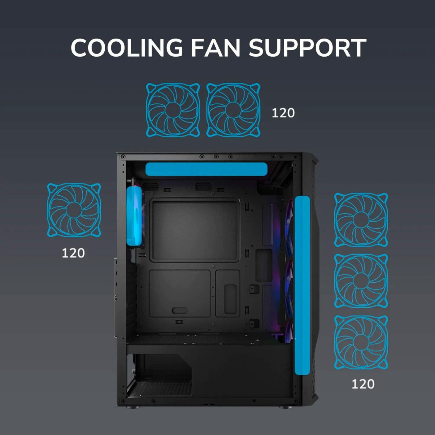 Корпус Cougar MX110 Uniface RGB Black (MX110 RGB) U1