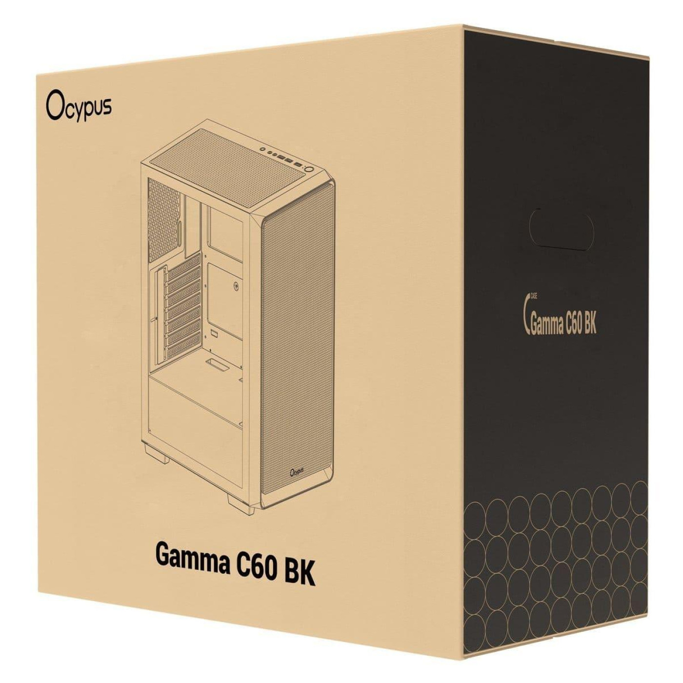 Корпус OCYPUS GAMMA C60 Black (GAMMA-C60-BKG000XX-GL) Без БП