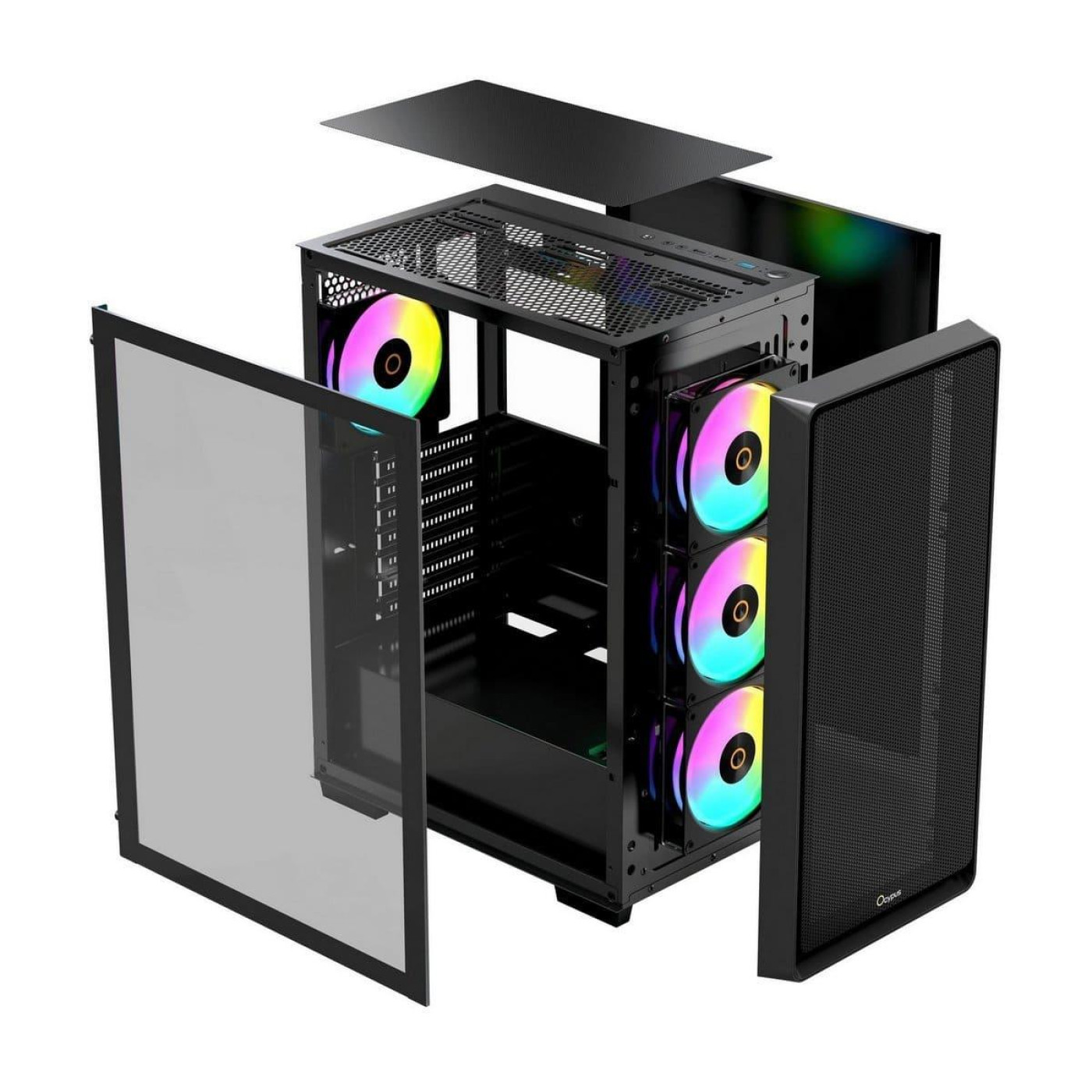 Корпус OCYPUS GAMMA C60 BK ARGB (GAMMA-C60-BKG400XX-GL) Без БП