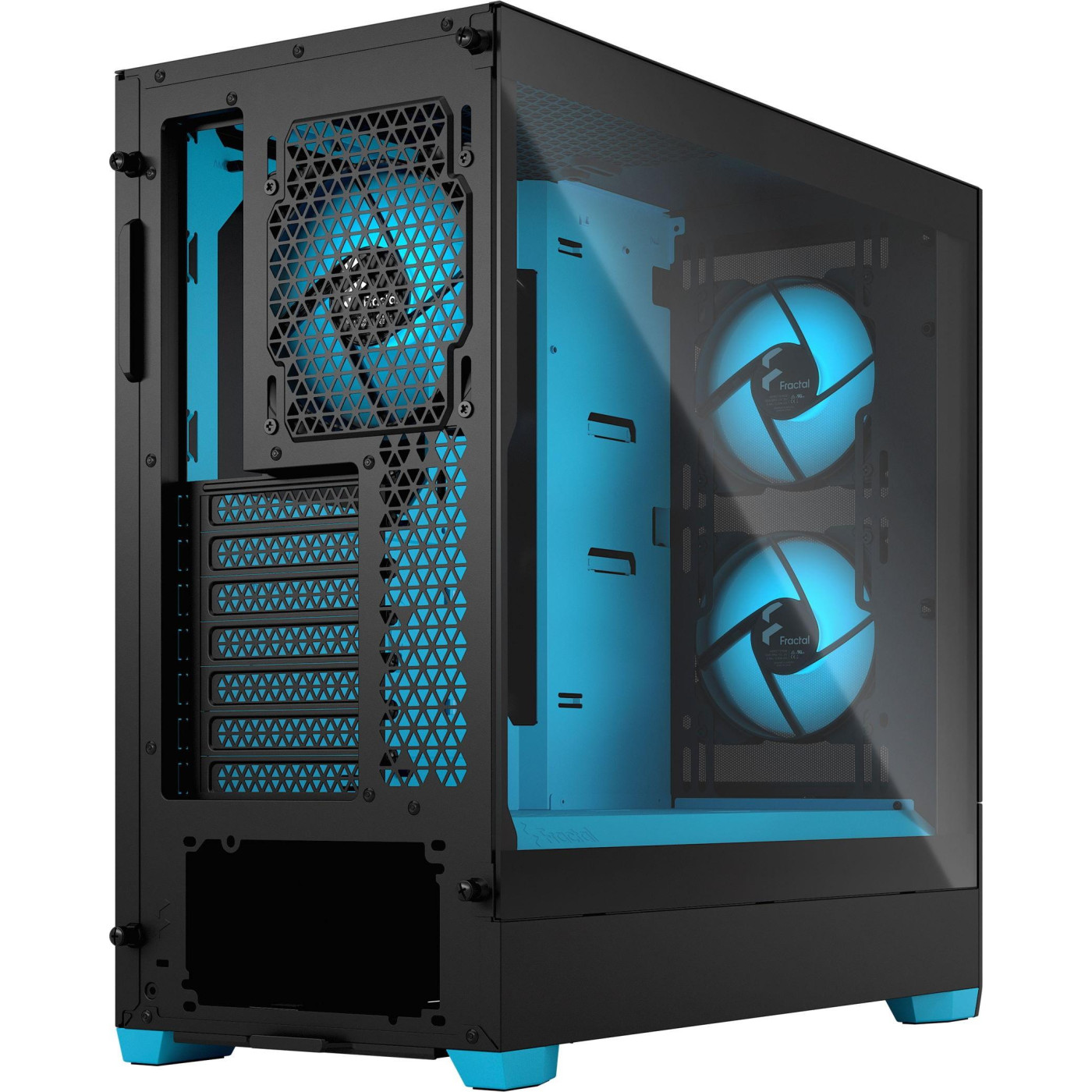 Корпус Fractal Design Pop Air RGB Tempered Glass без БЖ Cyan Core (FD-C-POR1A-02) Без БП