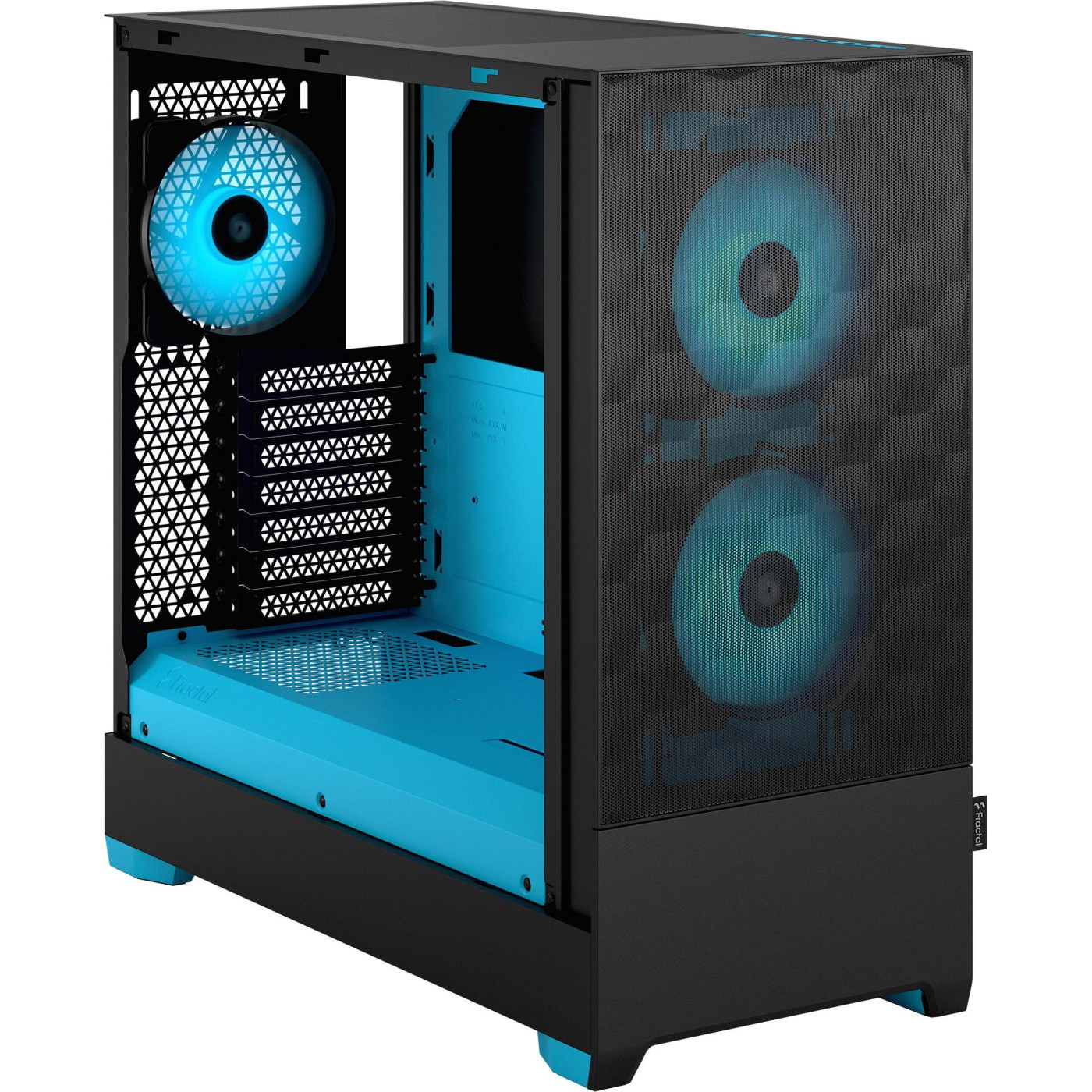 Корпус Fractal Design Pop Air RGB Tempered Glass без БЖ Cyan Core (FD-C-POR1A-02) Без БП