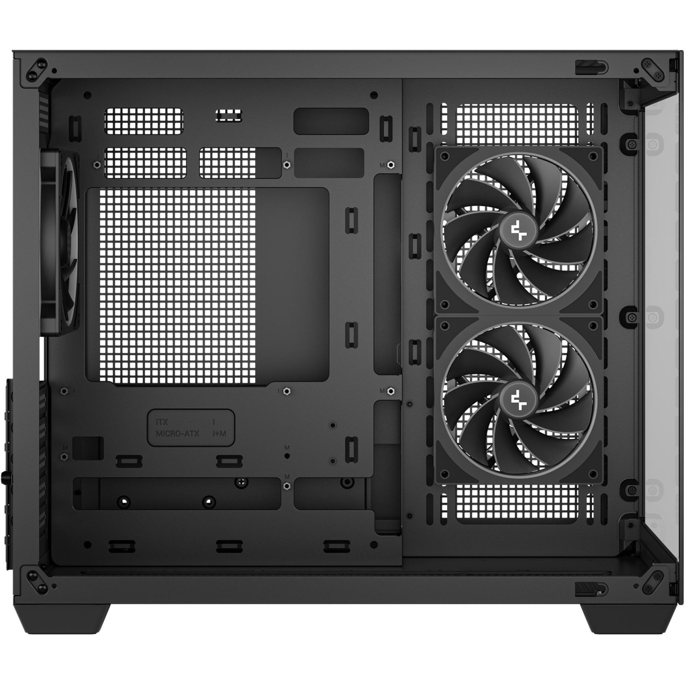 Корпус Deepcool CG330 3F Black без БЖ (R-CG330-BKNGM3-G) Без БП