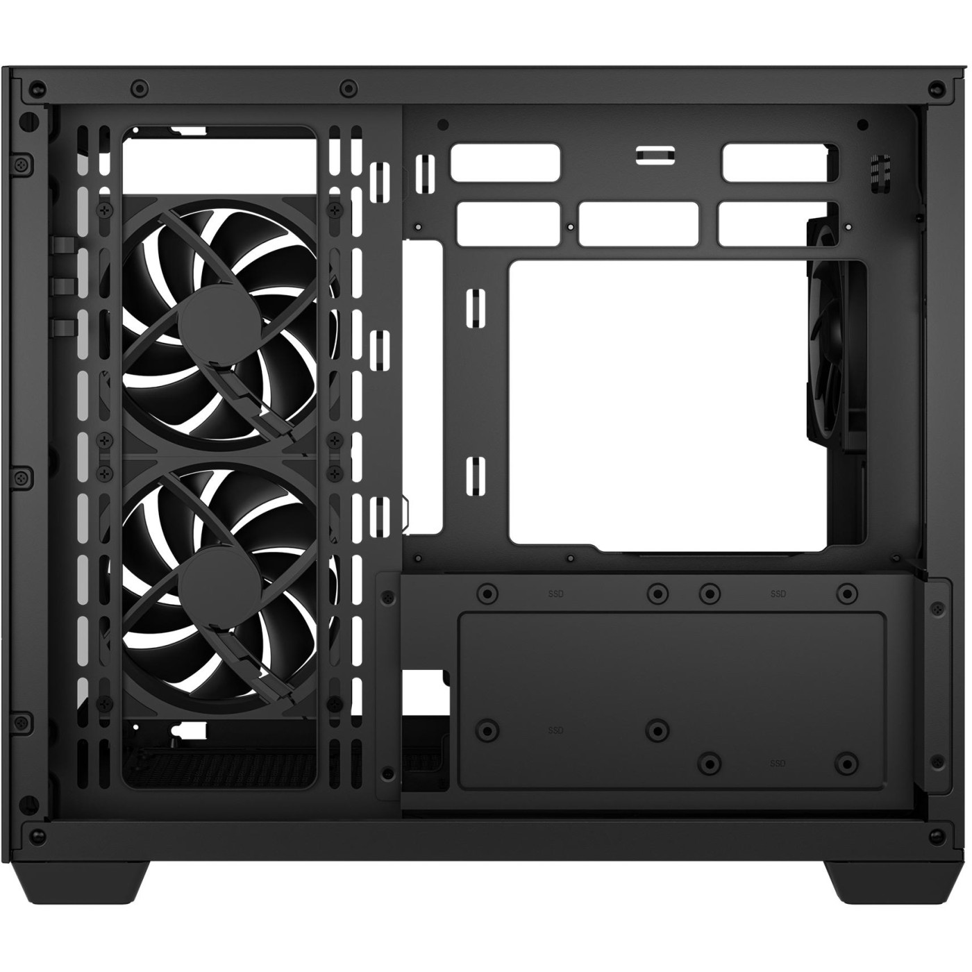 Корпус Deepcool CG330 3F Black без БЖ (R-CG330-BKNGM3-G) Без БП