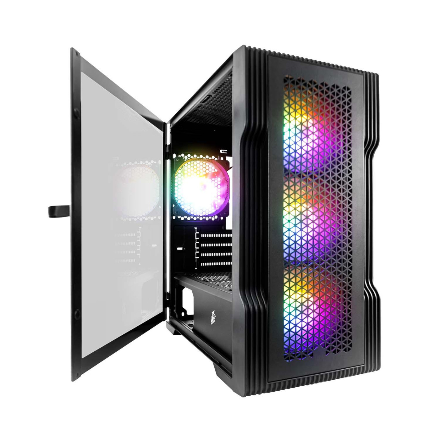 Корпус 1stPlayer T3-BK-4F1 Black без БЖ (T3-BK-4F1) Без БП