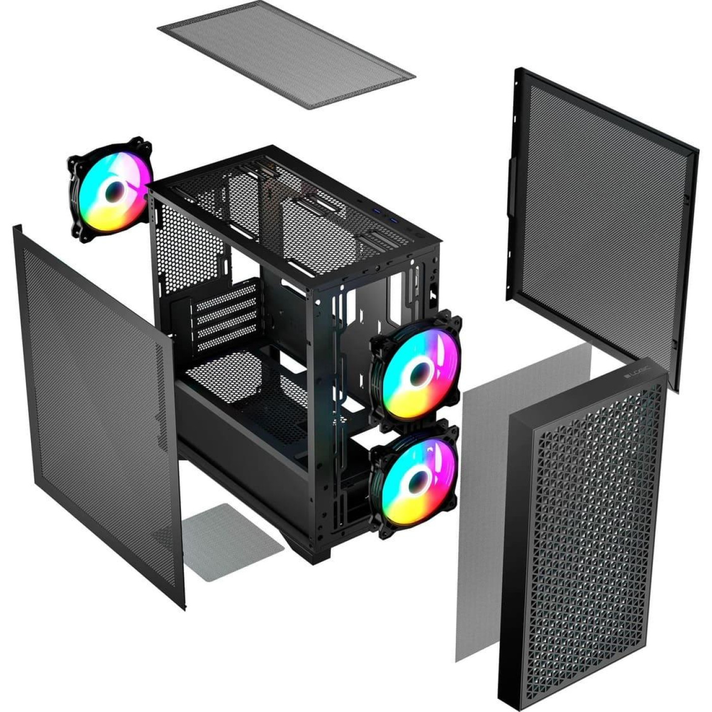 Корпус LogicConcept DART PRO ARGB MINI BLACK MESH без БП (AM-DART-PRO-ARGB-10)
