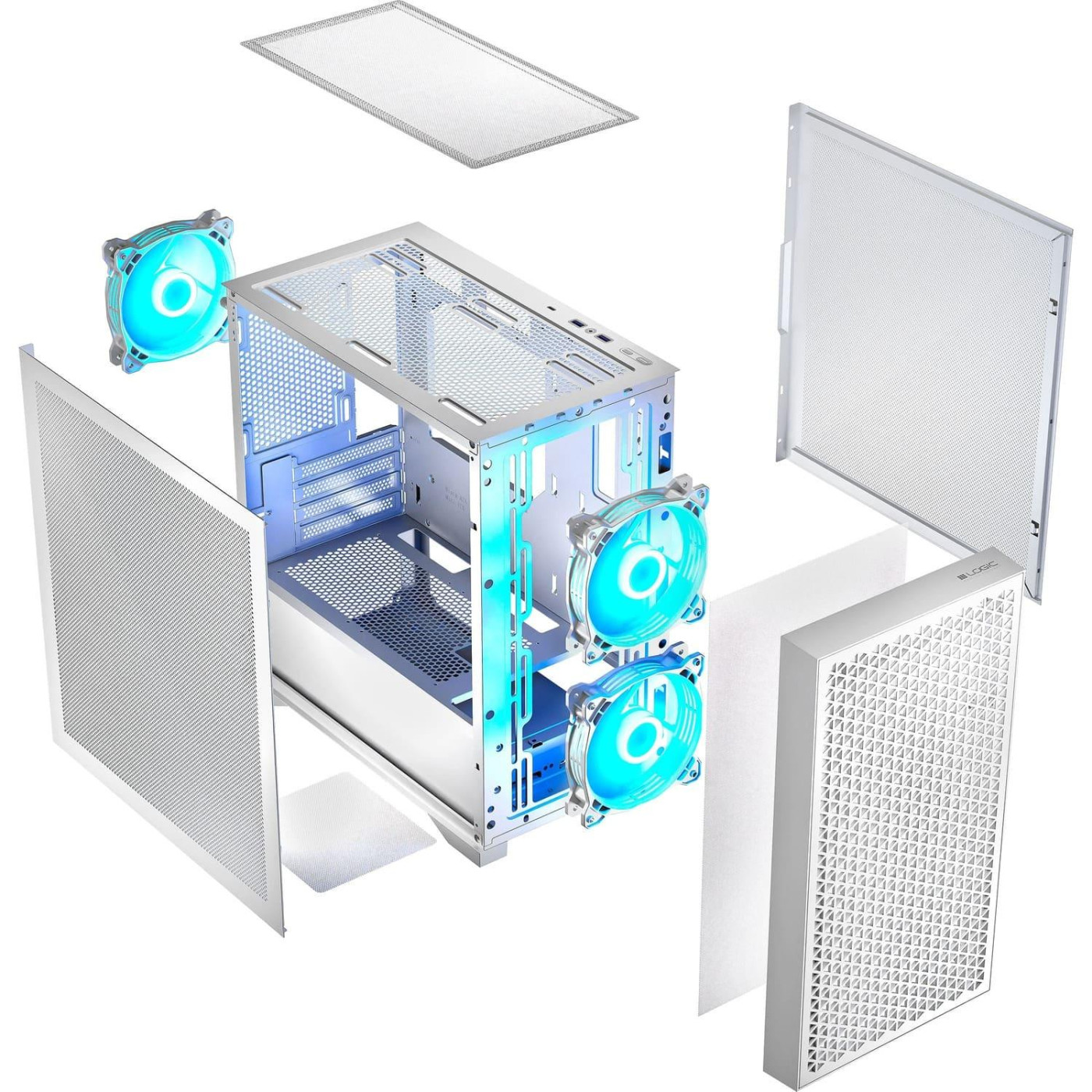 Корпус LogicConcept DART PRO ARGB MINI WHITE MESH без БП (AM-DART-PRO-ARGB-20)