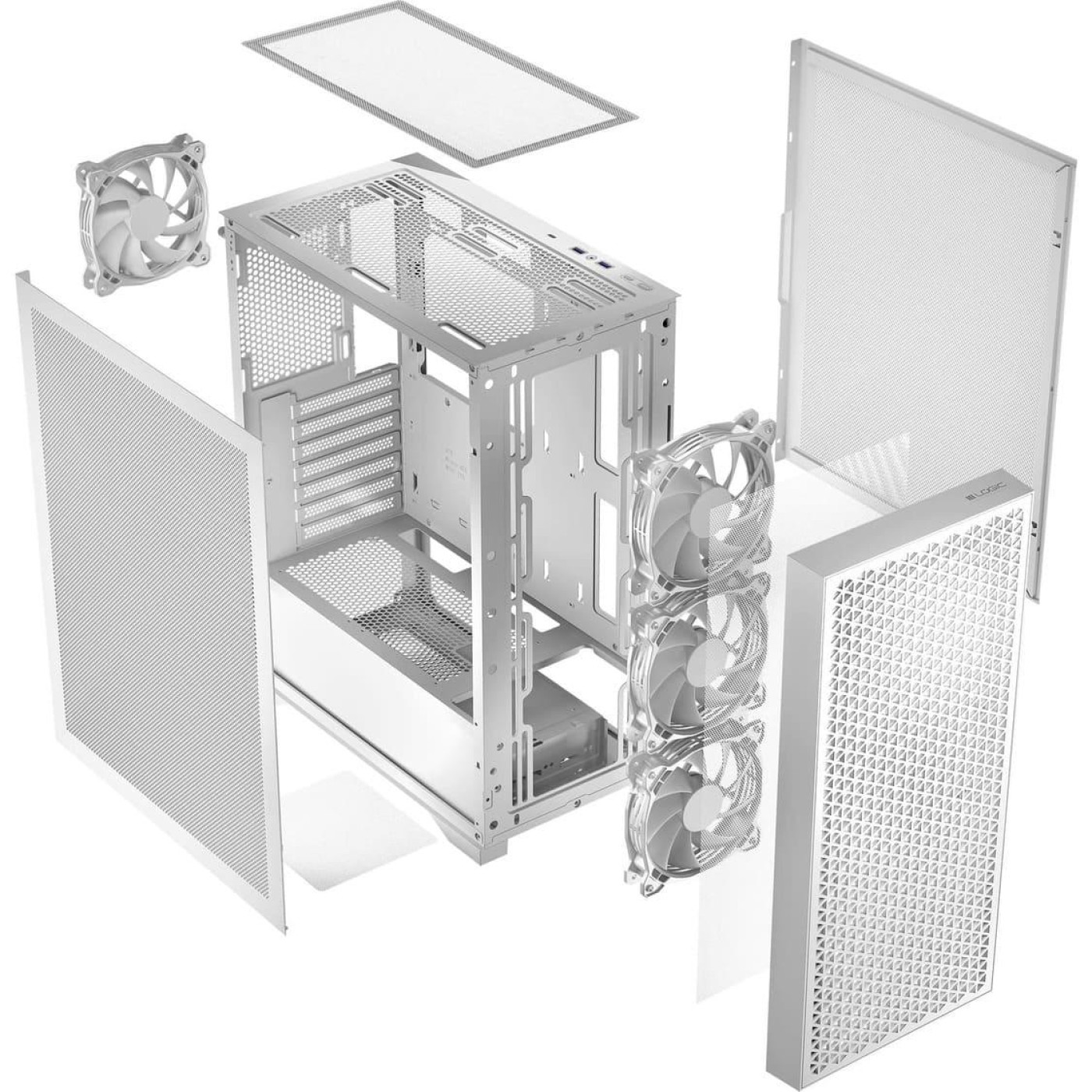 Корпус LogicConcept DART PRO MIDI WHITE MESH без БП (AT-DART-PRO-0000-20)