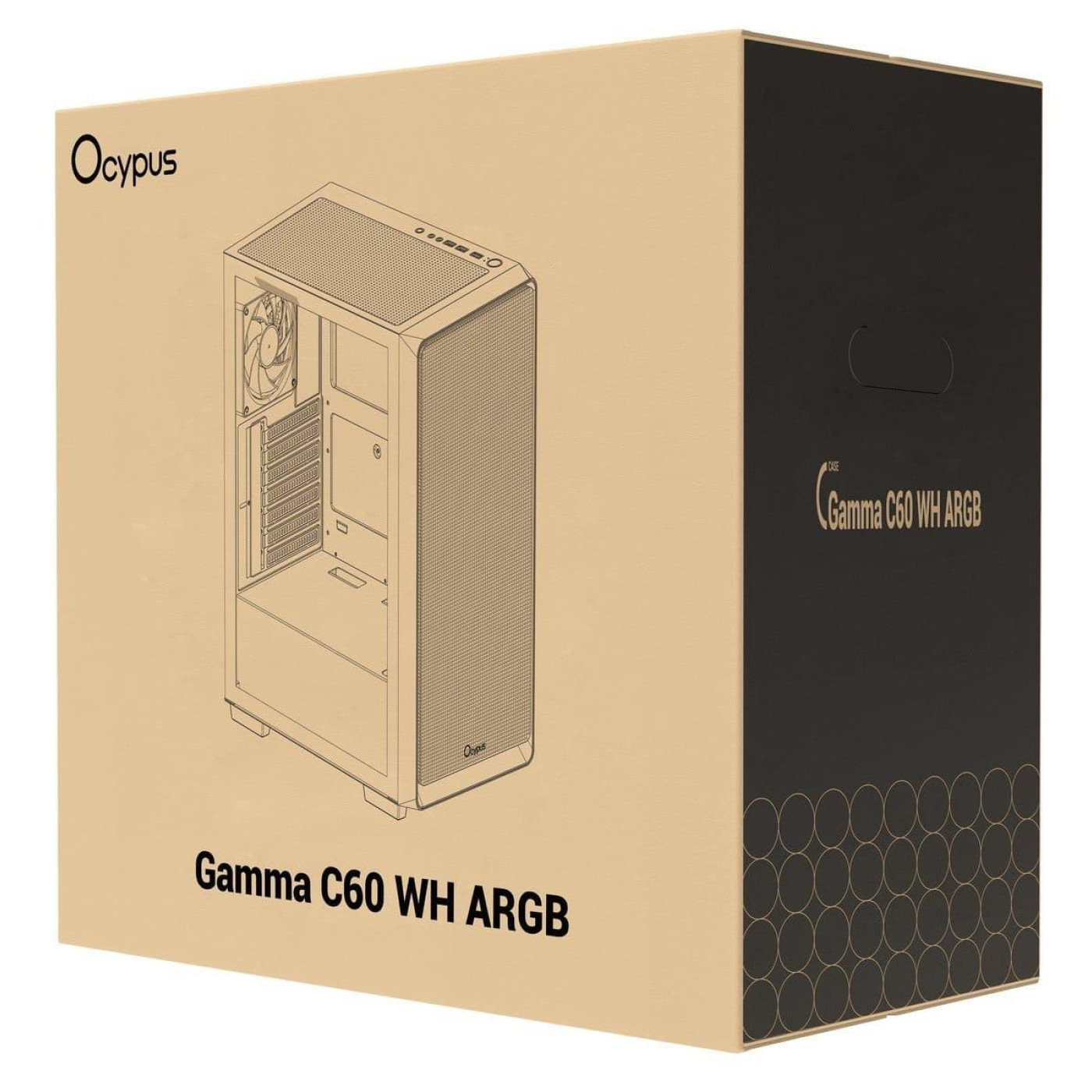 Корпус OCYPUS GAMMA C60 WH ARGB (GAMMA-C60-WHG400XX-GL) Без БП