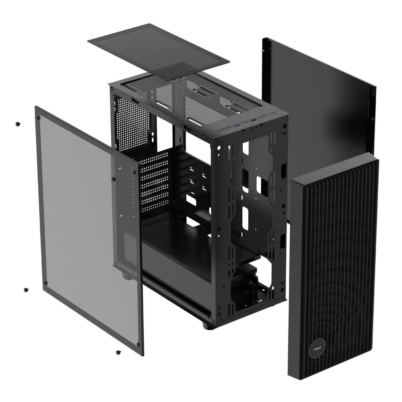 Корпус OCYPUS GAMMA C70 BK (GAMMA-C70-BKG000XX-GL) Без БП