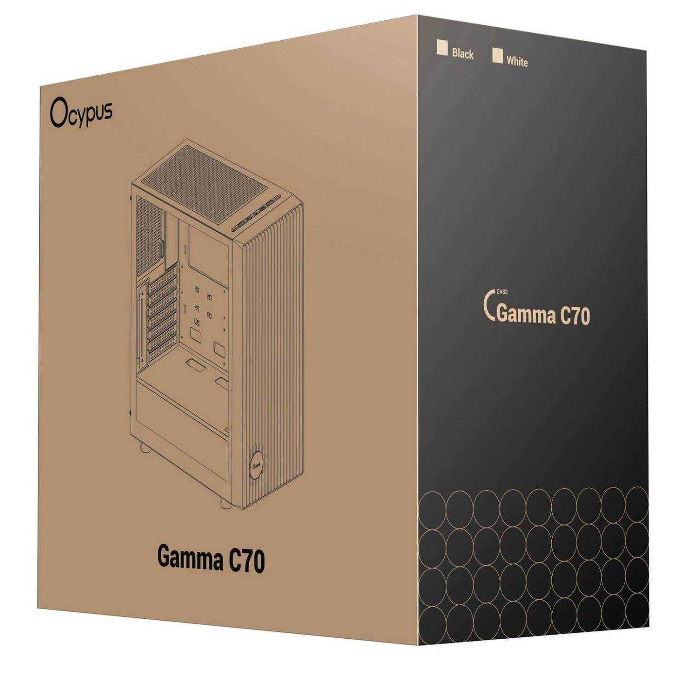 Корпус OCYPUS GAMMA C70 BK (GAMMA-C70-BKG000XX-GL) Без БП