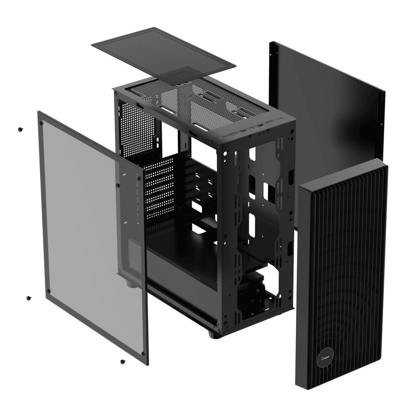 Корпус OCYPUS GAMMA C70 BK ARGB (GAMMA-C70-BKG400XX-GL) Без БП