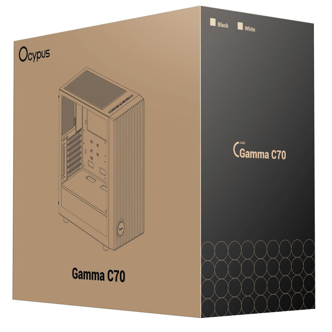 Корпус OCYPUS GAMMA C70 WH (GAMMA-C70-WHG000XX-GL) Без БП