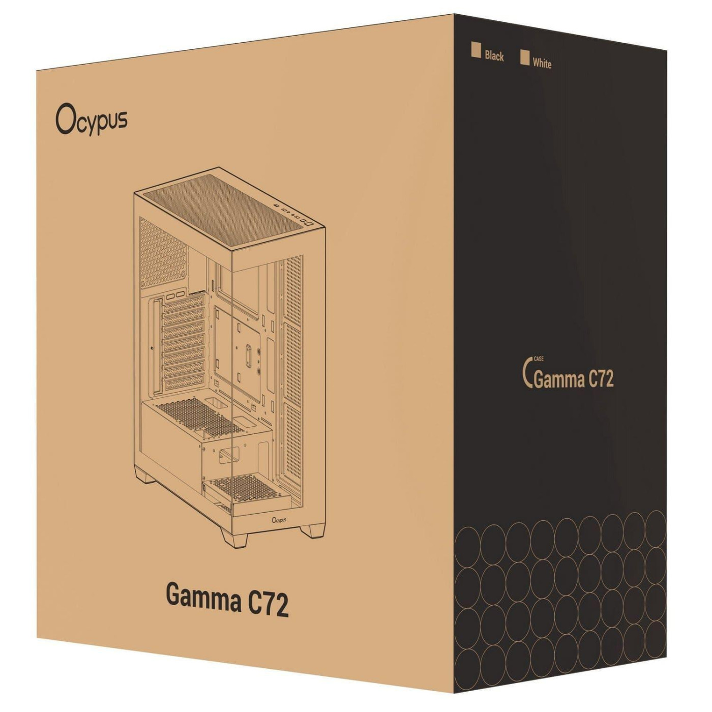 Корпус OCYPUS GAMMA C72 BK (GAMMA-C72-BKD000XX-GL) Без БП