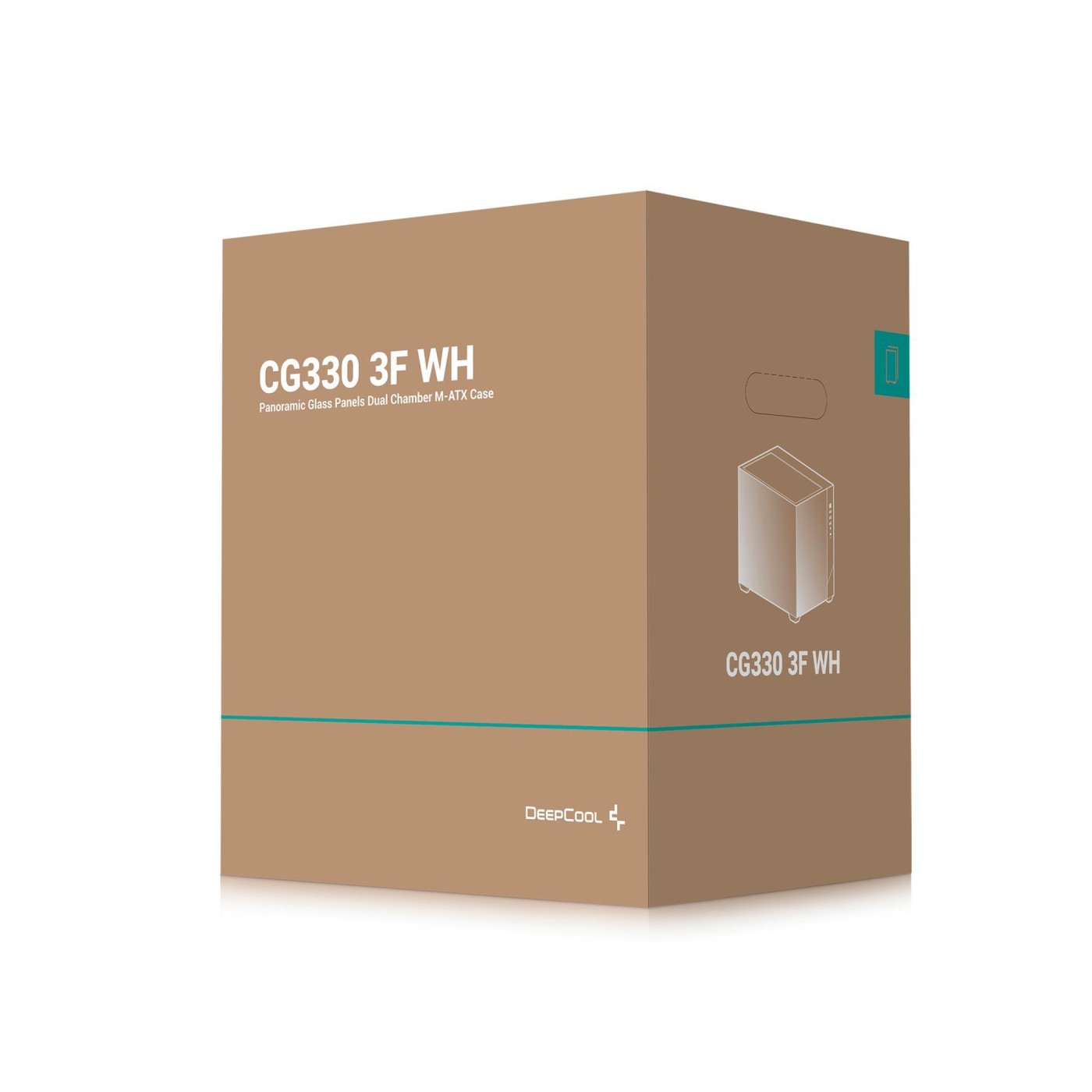 Корпус Deepcool CG330 3F White без БЖ (R-CG330-WHNGM3-G) Без БП