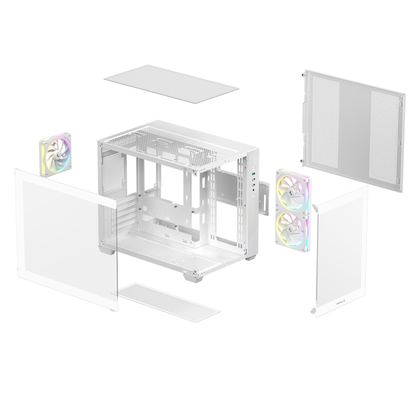 Корпус Deepcool CG330 3F White без БЖ (R-CG330-WHNGM3-G) Без БП