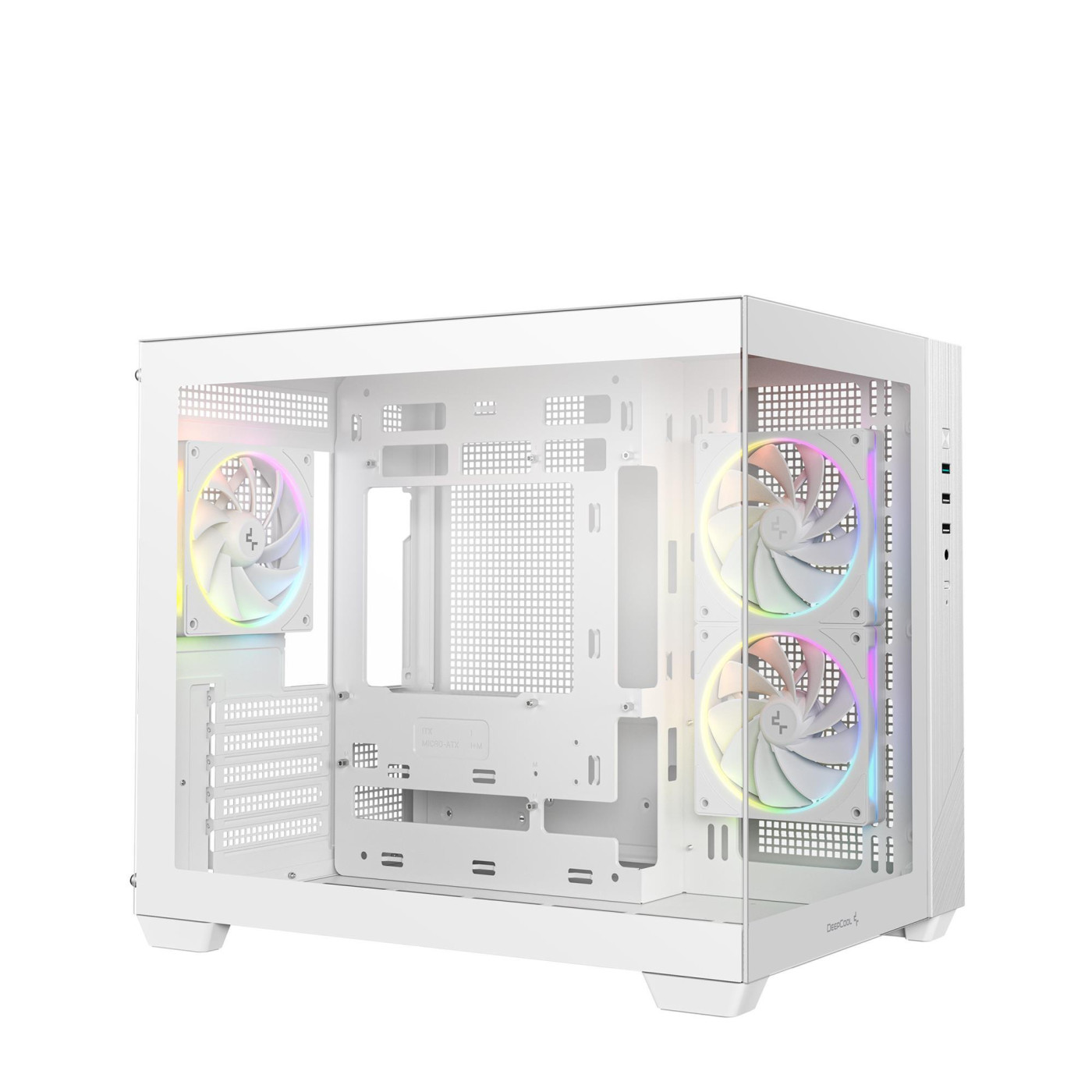 Корпус Deepcool CG330 3F White без БЖ (R-CG330-WHNGM3-G) Без БП