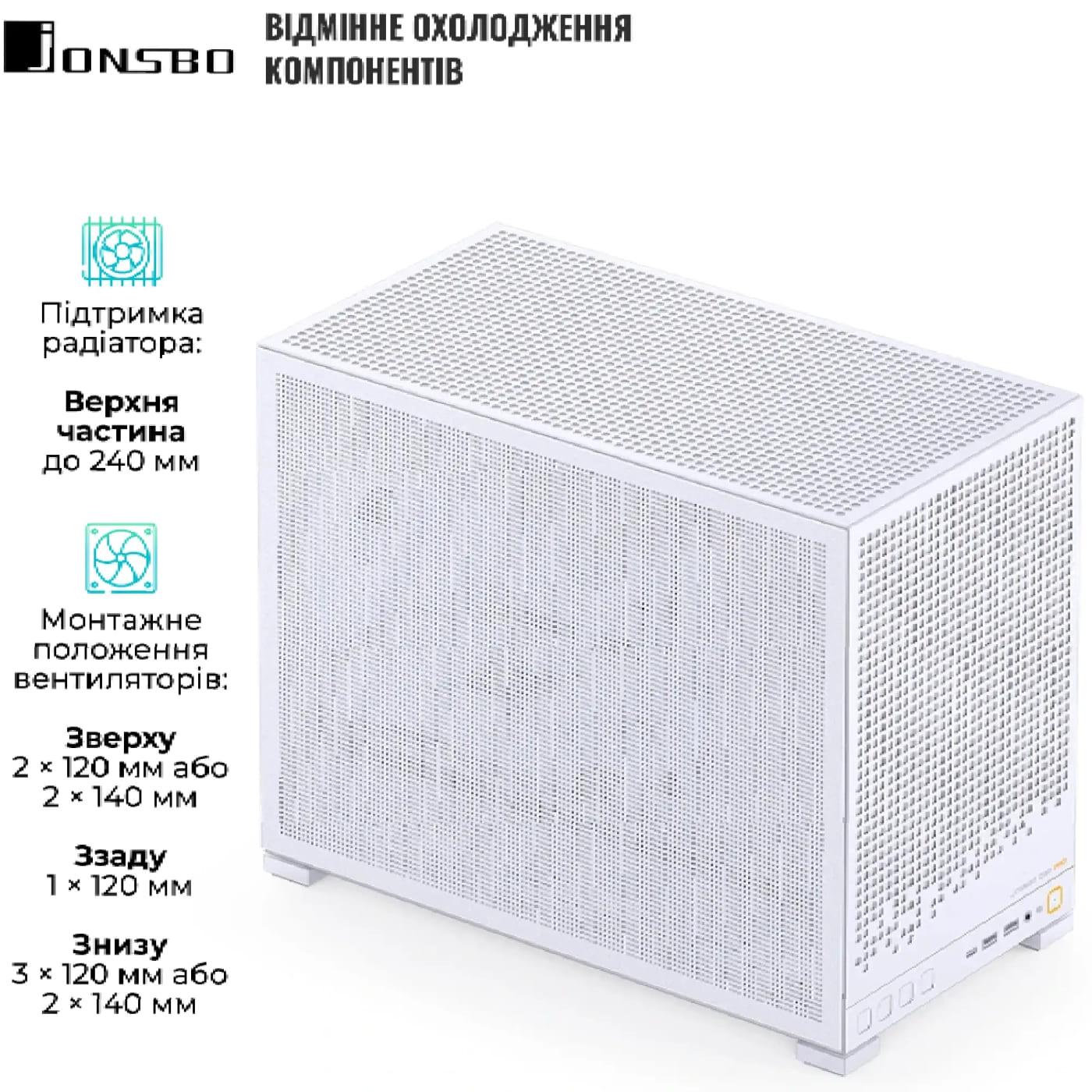 Корпус Jonsbo D32 PRO MESH White (D32 PRO MESH White) Без БП
