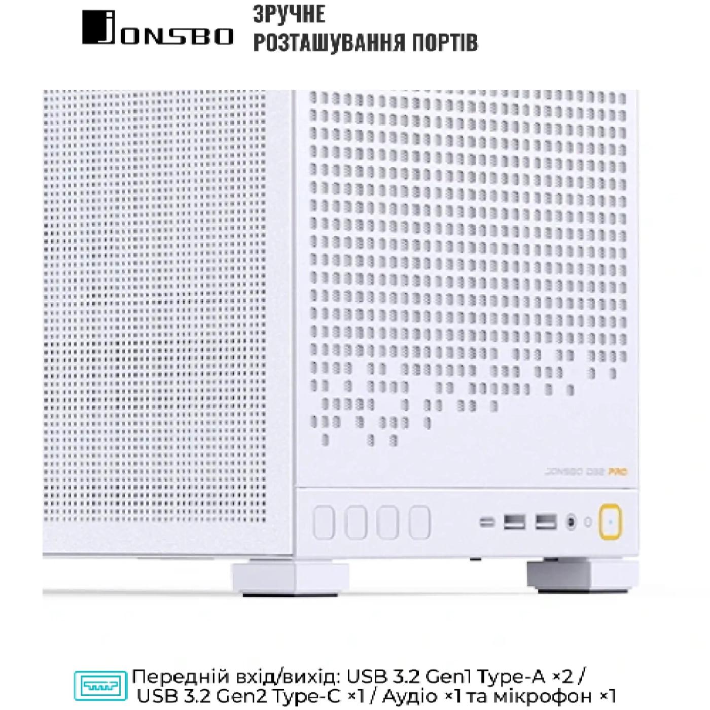 Корпус Jonsbo D32 PRO MESH White (D32 PRO MESH White) Без БП