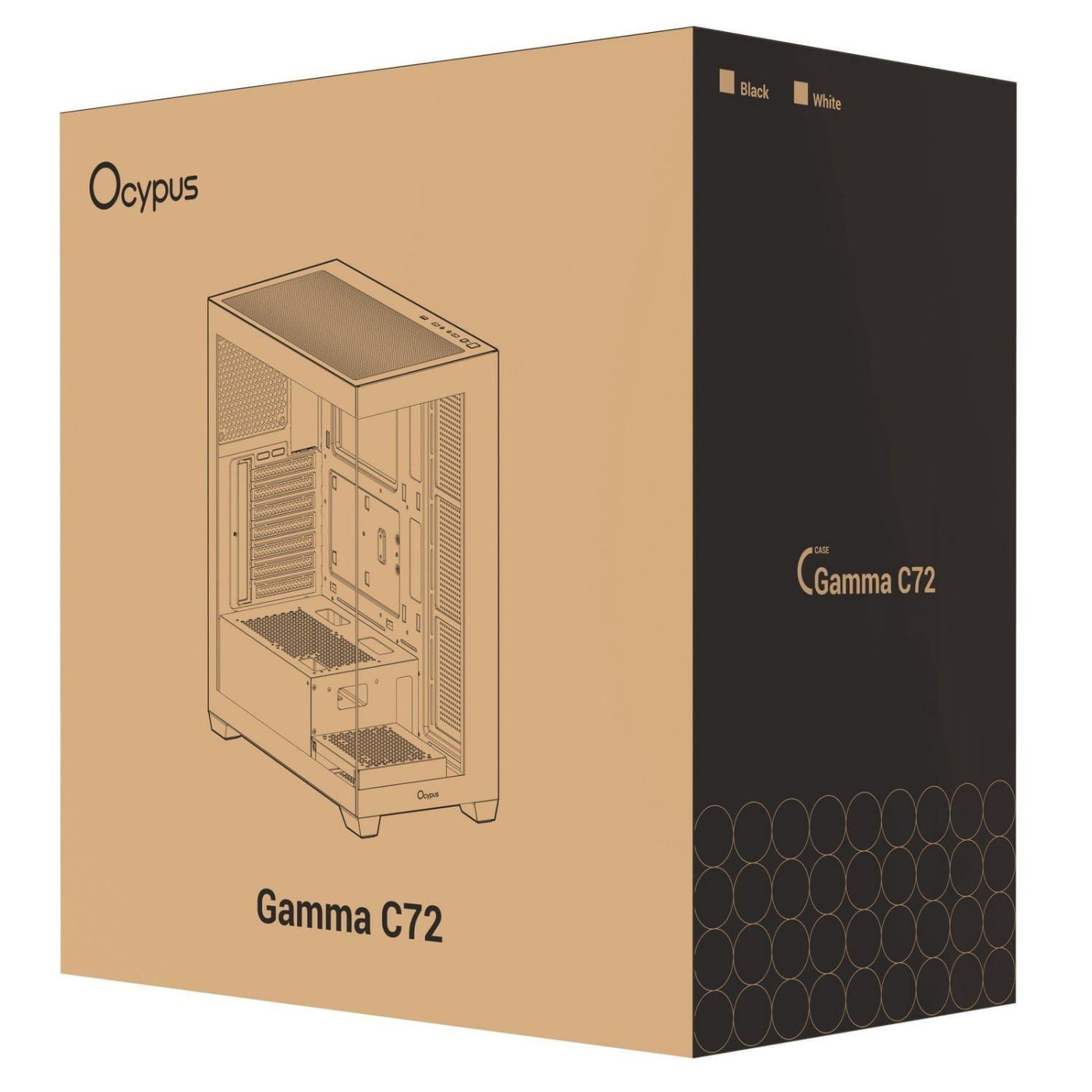 Корпус Ocypus GAMMA C72 WH (GAMMA-C72-WHD000XX-GL) Без БП