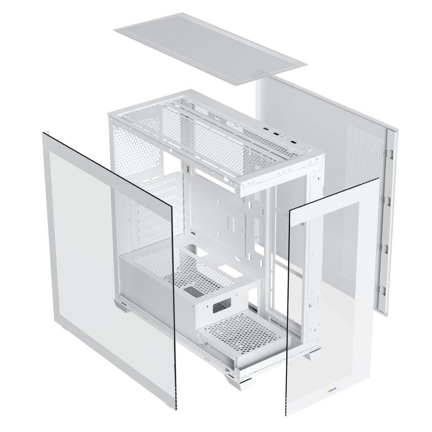 Корпус OCYPUS GAMMA C72 WH ARGB (GAMMA-C72-WHD400XX-GL) Без БП