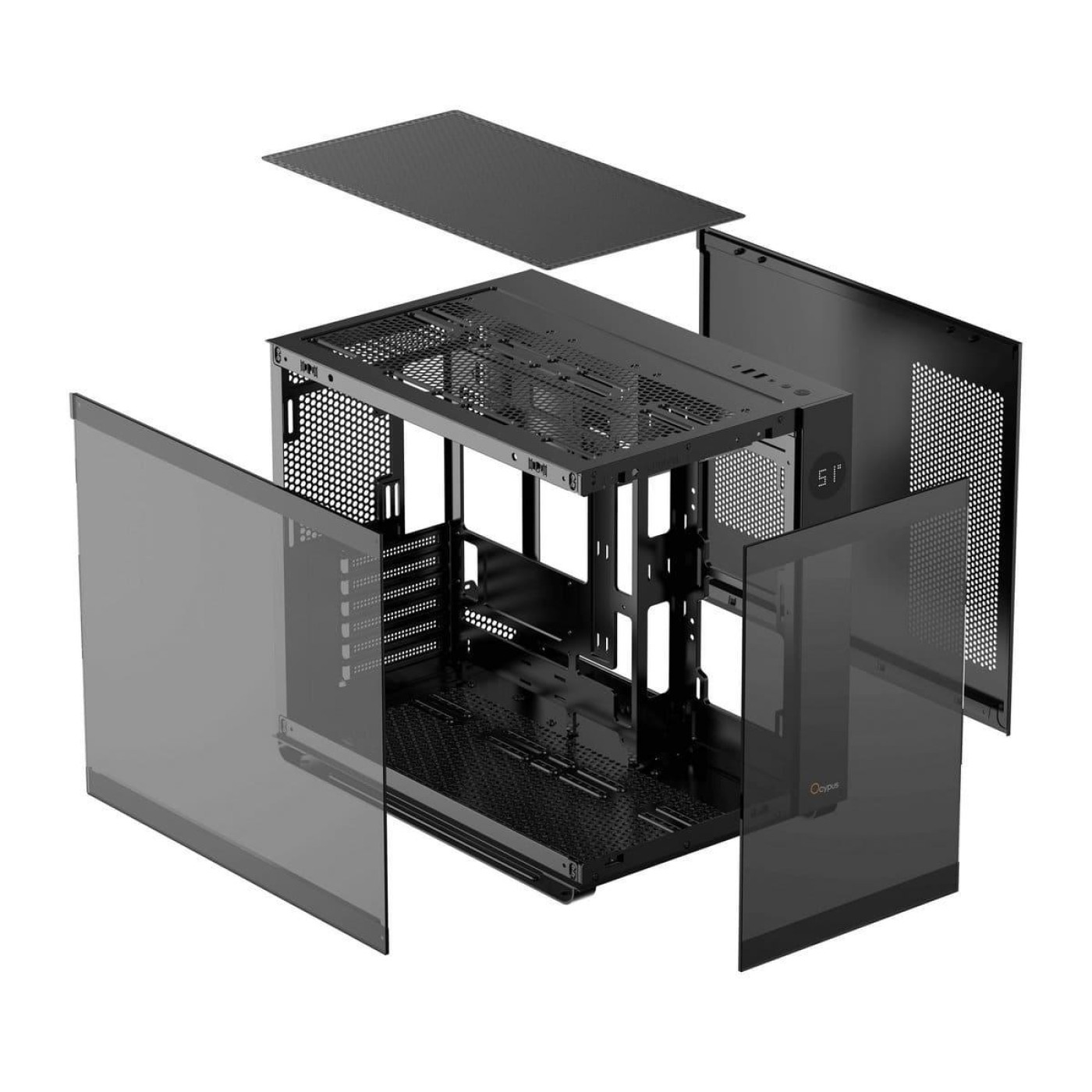 Корпус OCYPUS IOTA C70 BK ARGB (IOTA-C70-BKD600XX-GL) Без БП U1