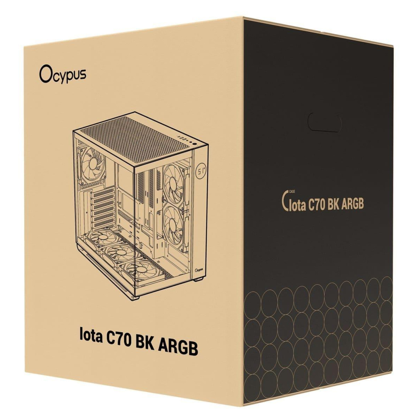 Корпус OCYPUS IOTA C70 BK ARGB (IOTA-C70-BKD600XX-GL) Без БП U1