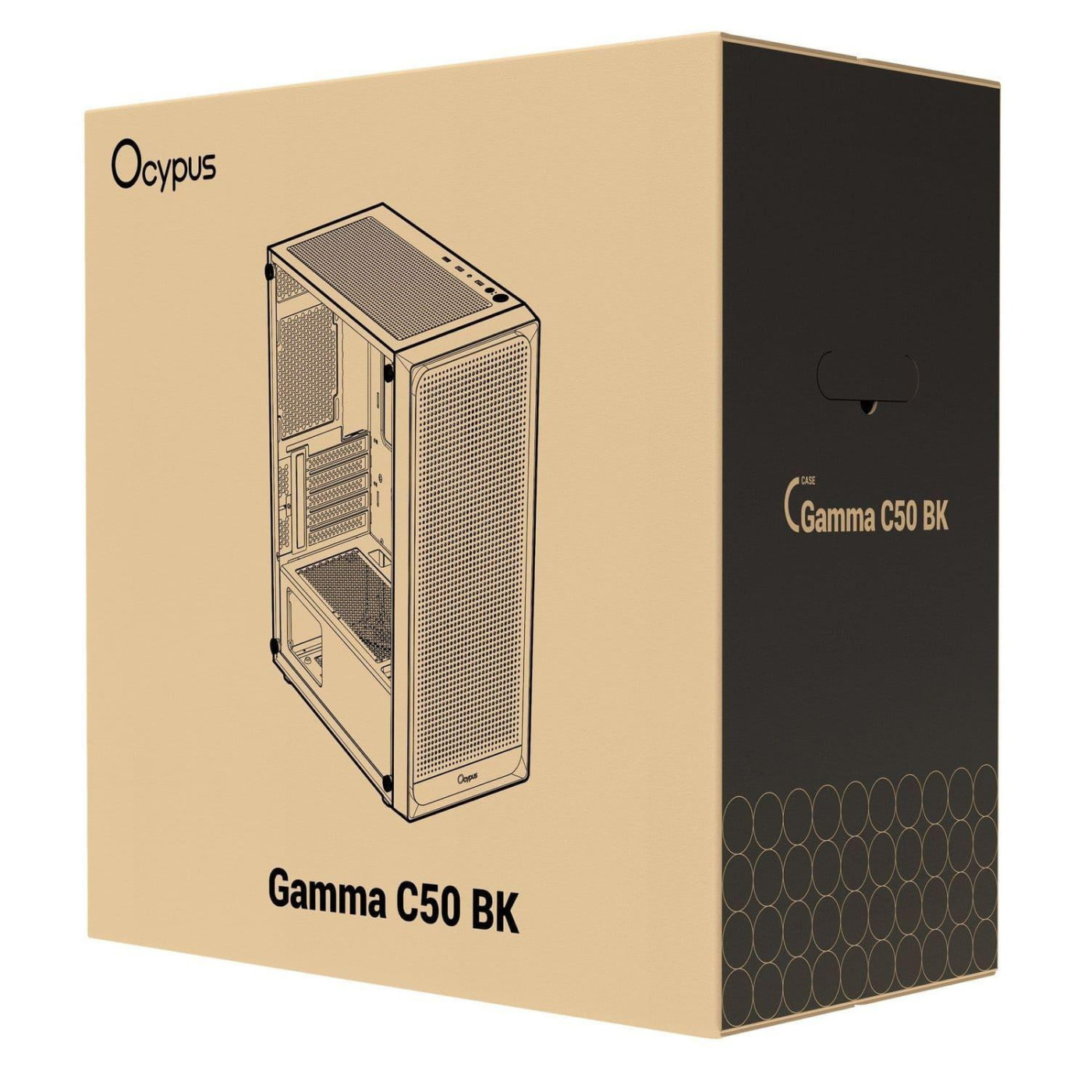 Корпус Ocypus GAMMA C50 BK (GAMMA-C50-BKG000XX-GL) Без БП