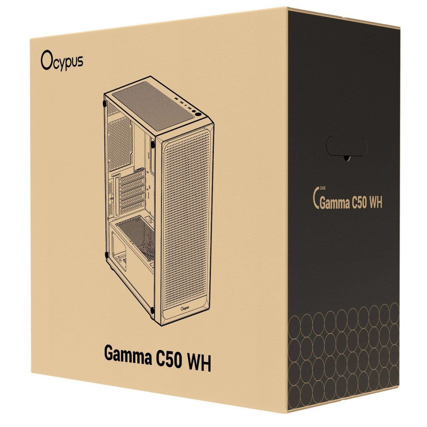 Корпус OCYPUS GAMMA C50 WH (GAMMA-C50-WHG000XX-GL) Без БП