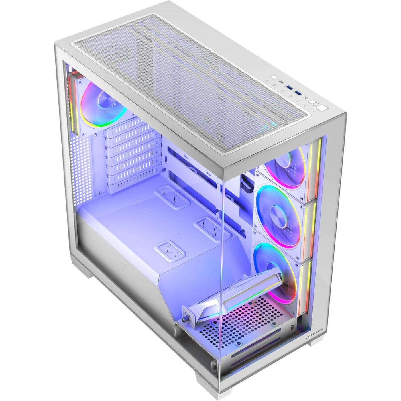 Корпус Modecom VOLCANO STELLAR ARGB без БП WHITE (AT-STELLAR-5F-ARGB-20)