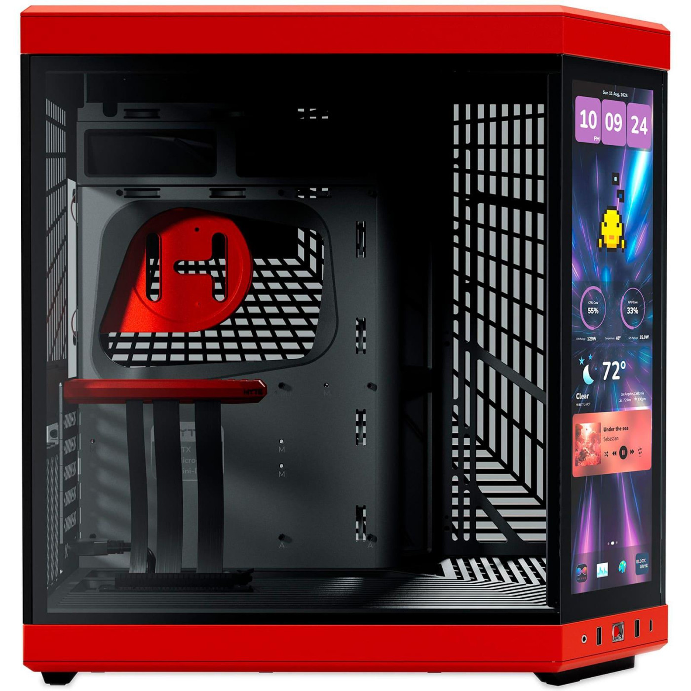 Корпус Hyte Y70 Touch Infinite Black-Red PCIE 4.0 (CS-HYTE-Y70TTI-RB)