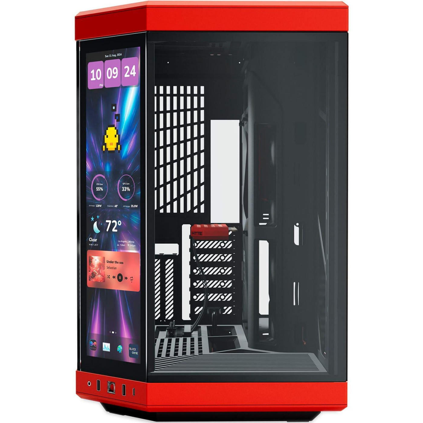 Корпус Hyte Y70 Touch Infinite Black-Red PCIE 4.0 (CS-HYTE-Y70TTI-RB)