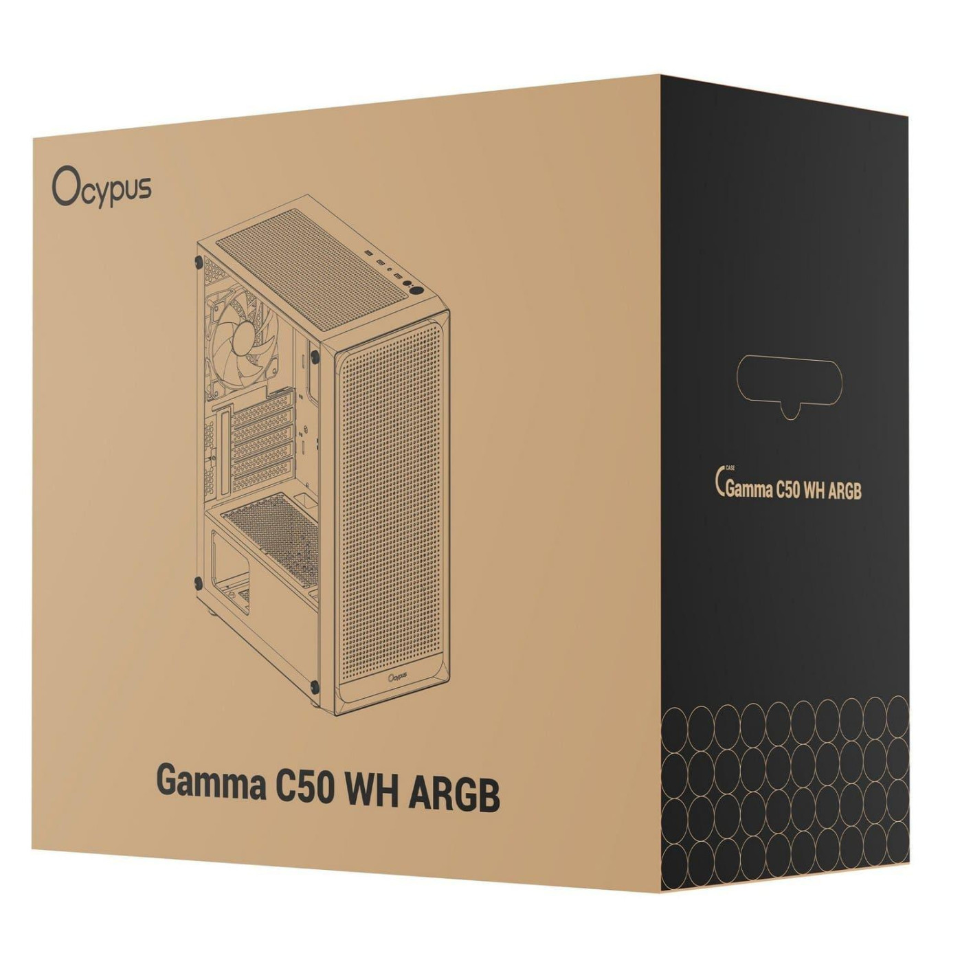 Корпус Ocypus GAMMA C50 WH ARGB (GAMMA-C50-WHG400XX-GL) Без БП
