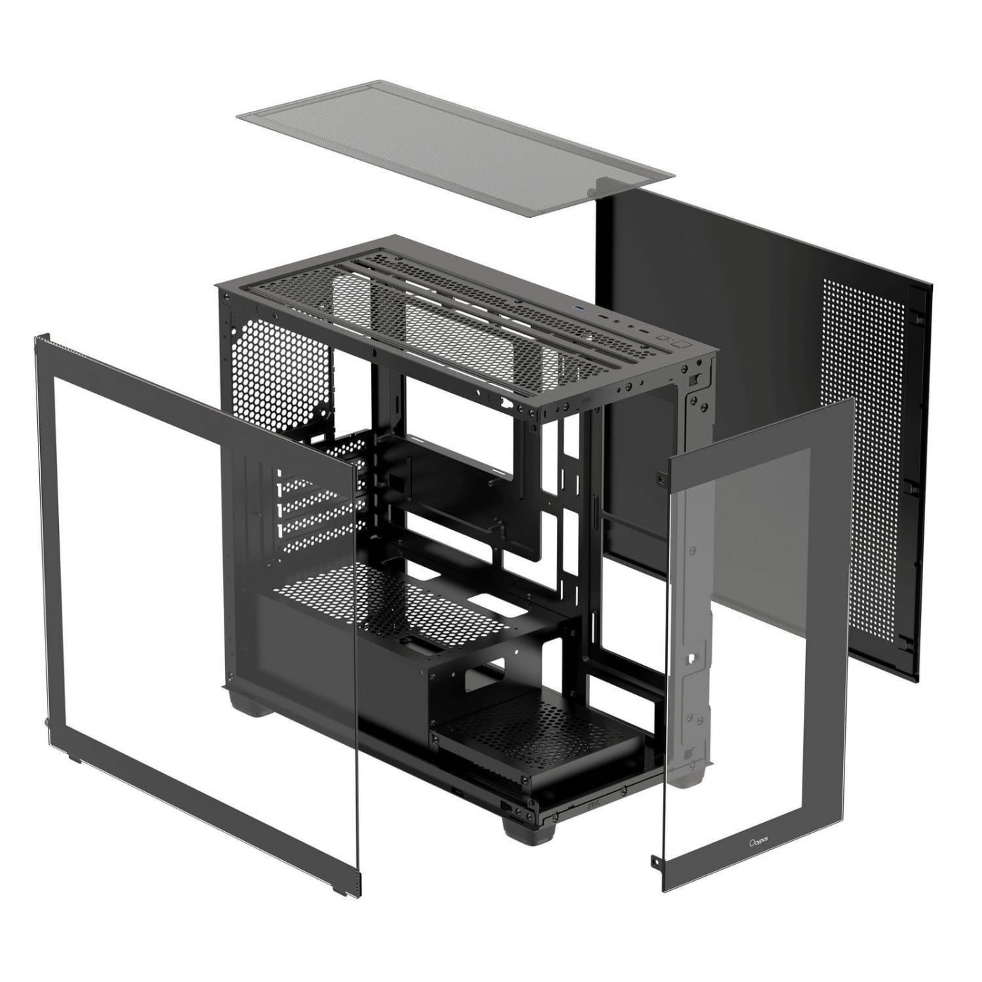 Корпус OCYPUS GAMMA C52 BK (GAMMA-C52-BKD000XX-GL) Без БП