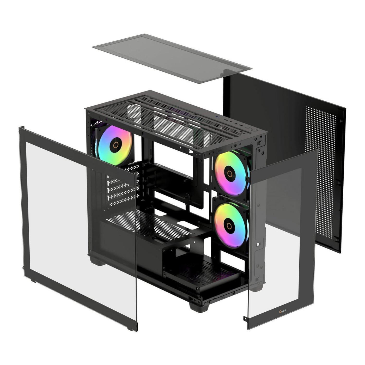 Корпус OCYPUS GAMMA C52 BK ARGB (GAMMA-C52-BKD300XX-GL) Без БП