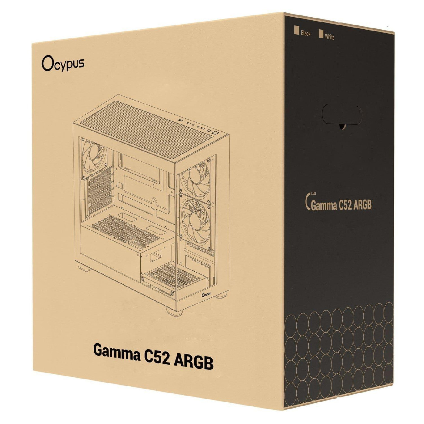 Корпус OCYPUS GAMMA C52 WH ARGB (GAMMA-C52-WHD300XX-GL) Без БП