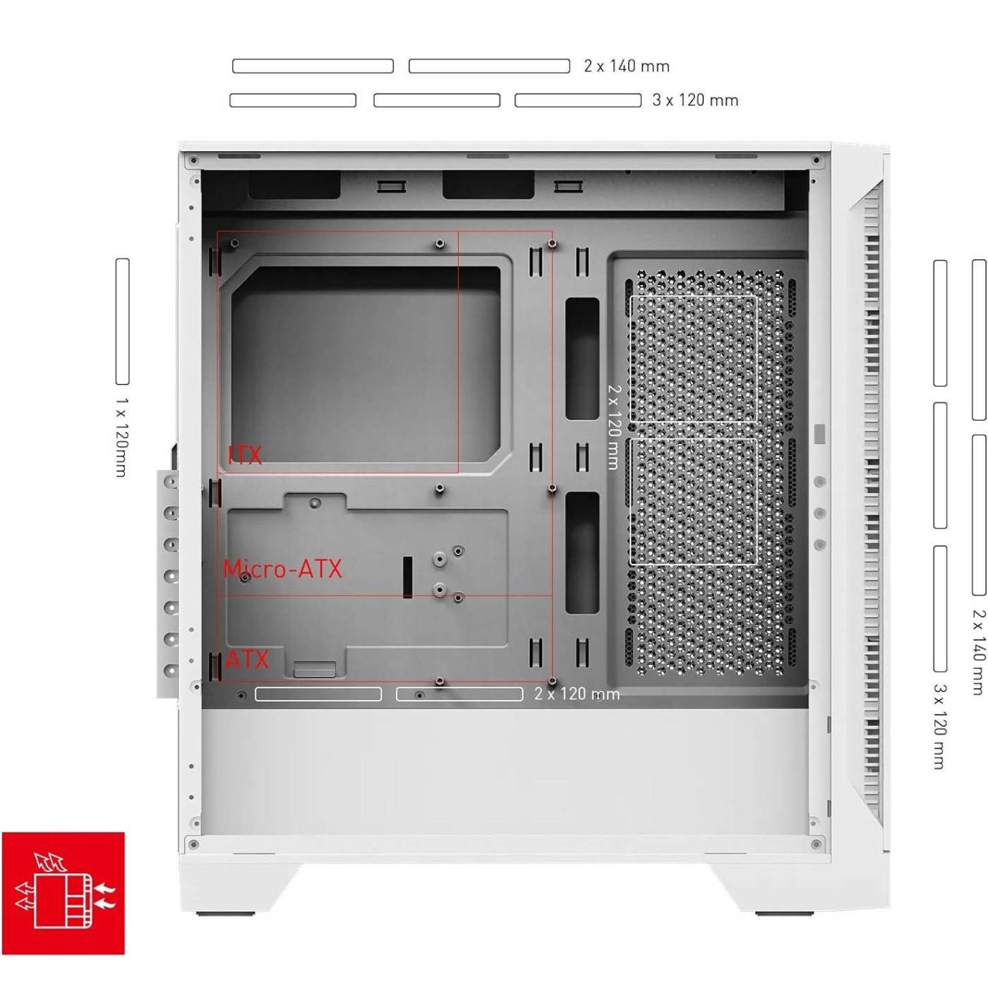 Корпус MSI MAG Forge 320R White AirFlow без БЖ (MAG FORGE 320R WHITE AIRFLOW)