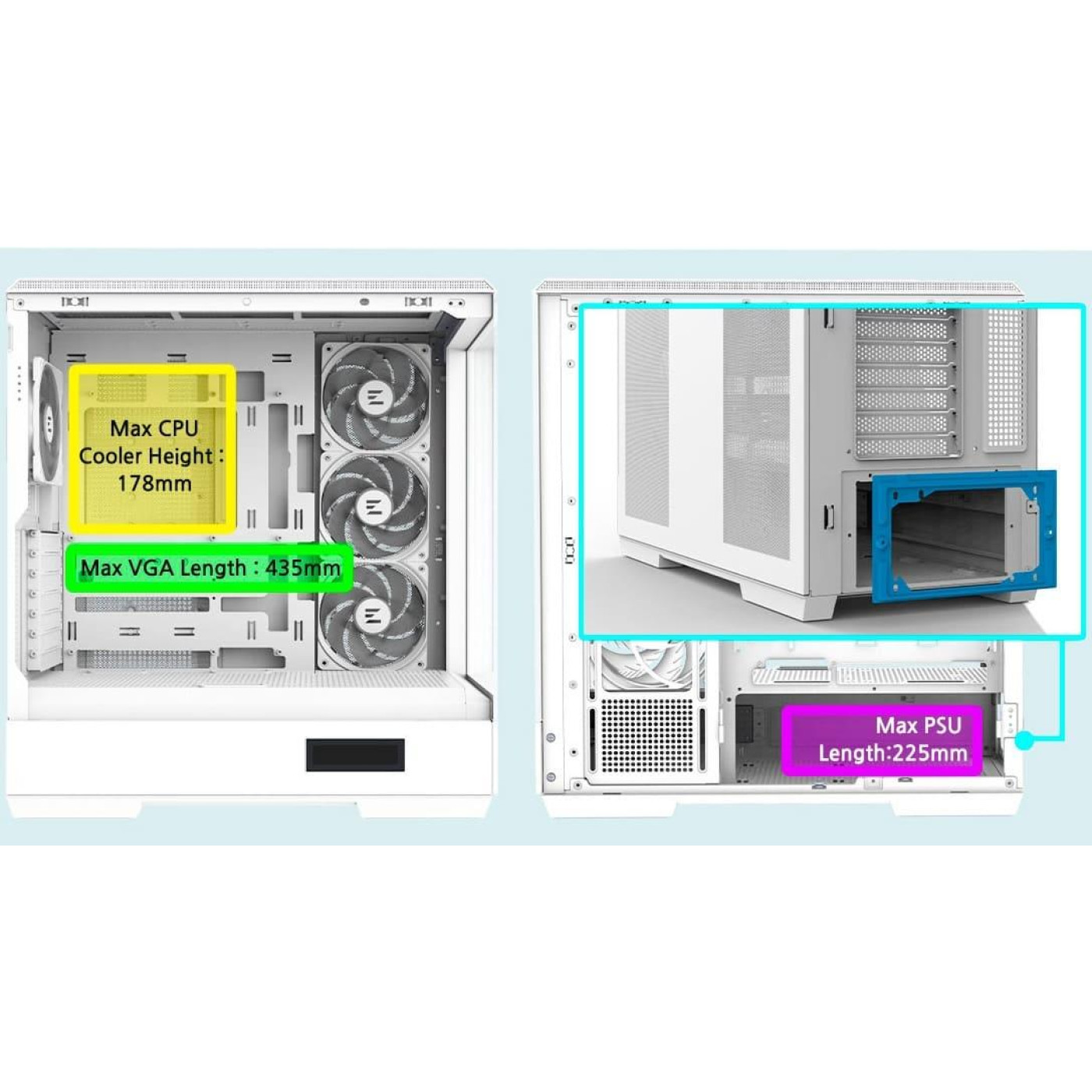 Корпус Zalman P50 DS White (P50DSWHITE) Без БП