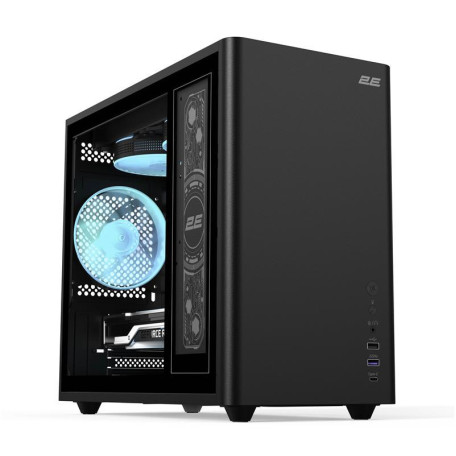Корпус 2E Credo Plus V350BG ARGB Black без БП (2E-V350BG)