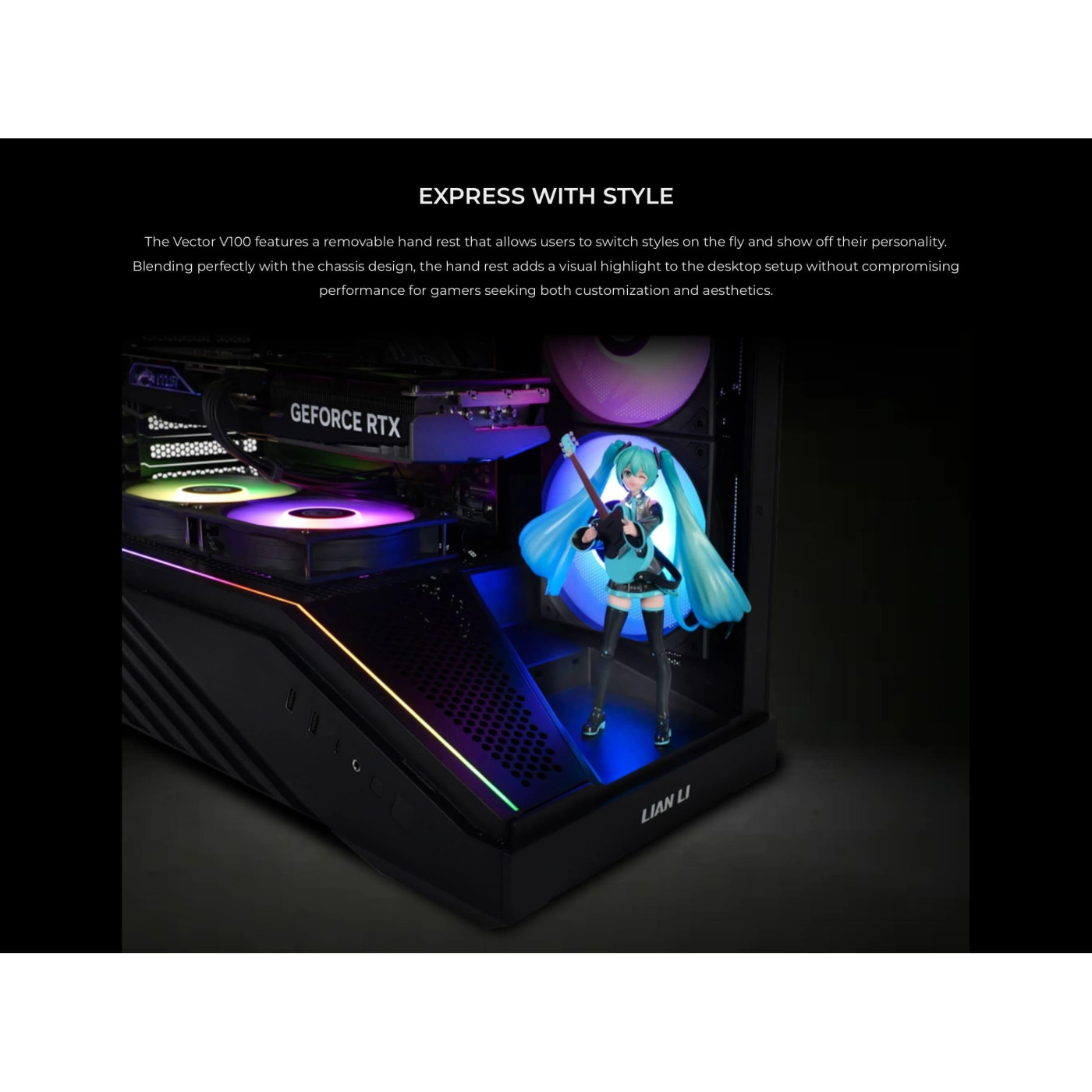 Корпус Lian Li Vector V100R Tempered Glass без БП White (G99.V100RW.01)