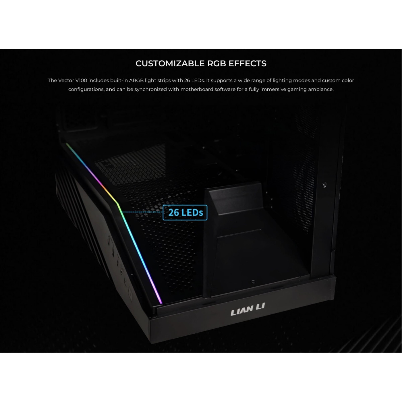 Корпус Lian Li Vector V100R Tempered Glass без БП White (G99.V100RW.01)